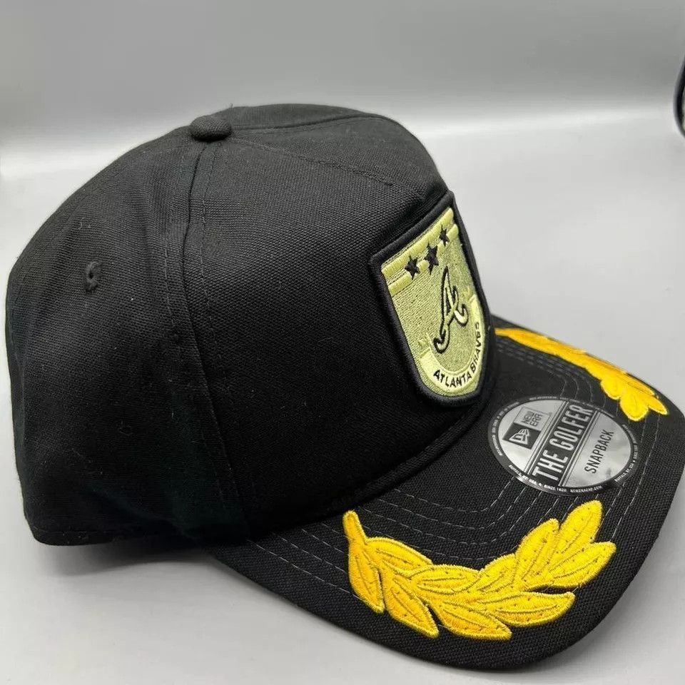 New Era Atlanta Braves Hat Men Military Patch The Golfer Snap Back Size ONE SIZE - 3 Thumbnail