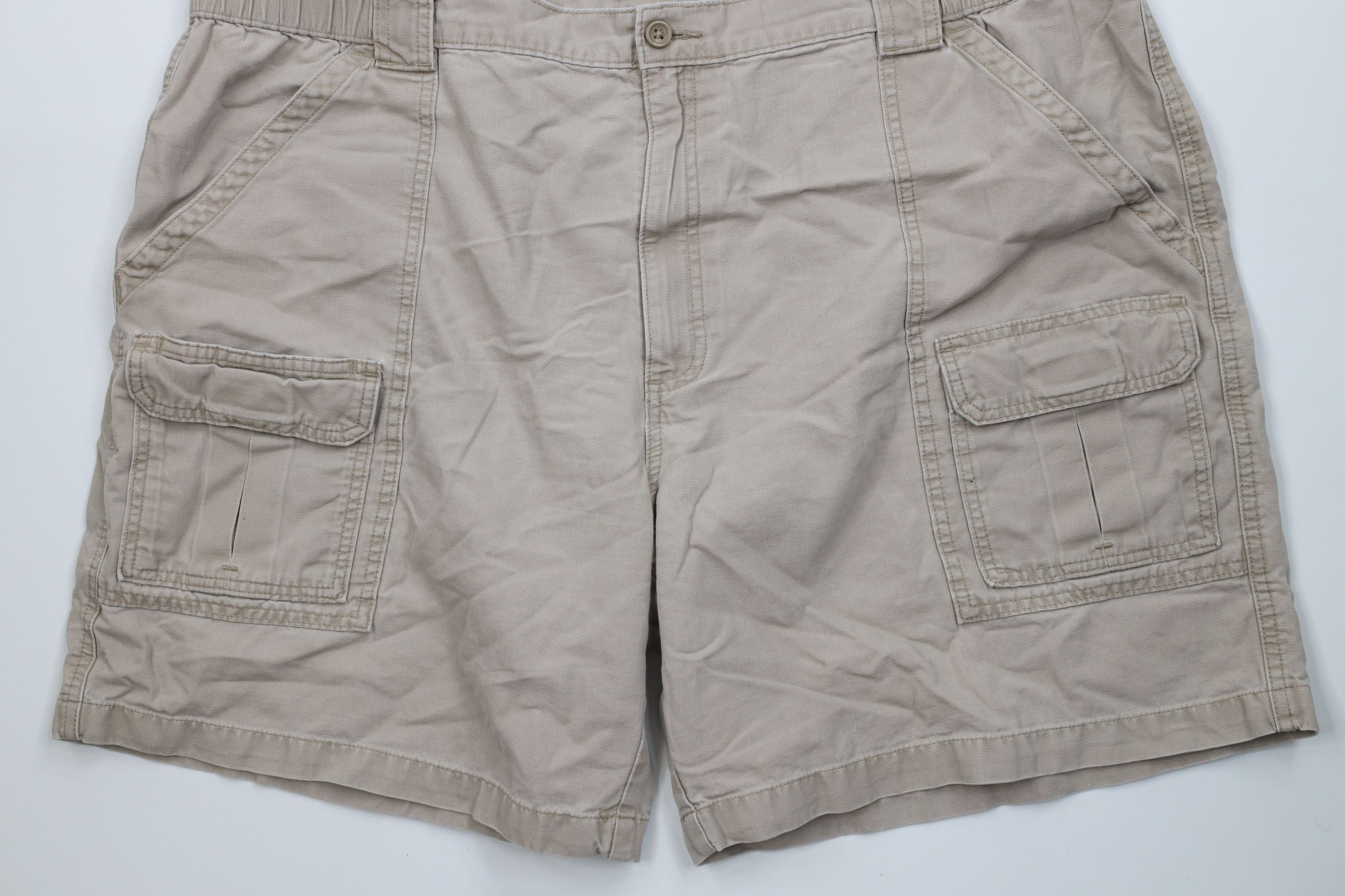 Vintage Vintage 90s Streetwear Above Knee Canvas Cargo Shorts Size US 44 / EU 60 - 3 Thumbnail