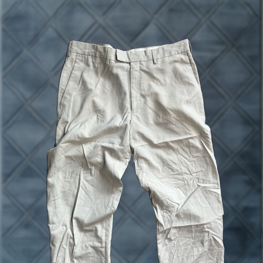 Kenneth Cole KENNETH COLE flat front PANTS 34x30 Beige Ivory Solid Dress Pants Size US 34 / EU 50 - 1 Thumbnail