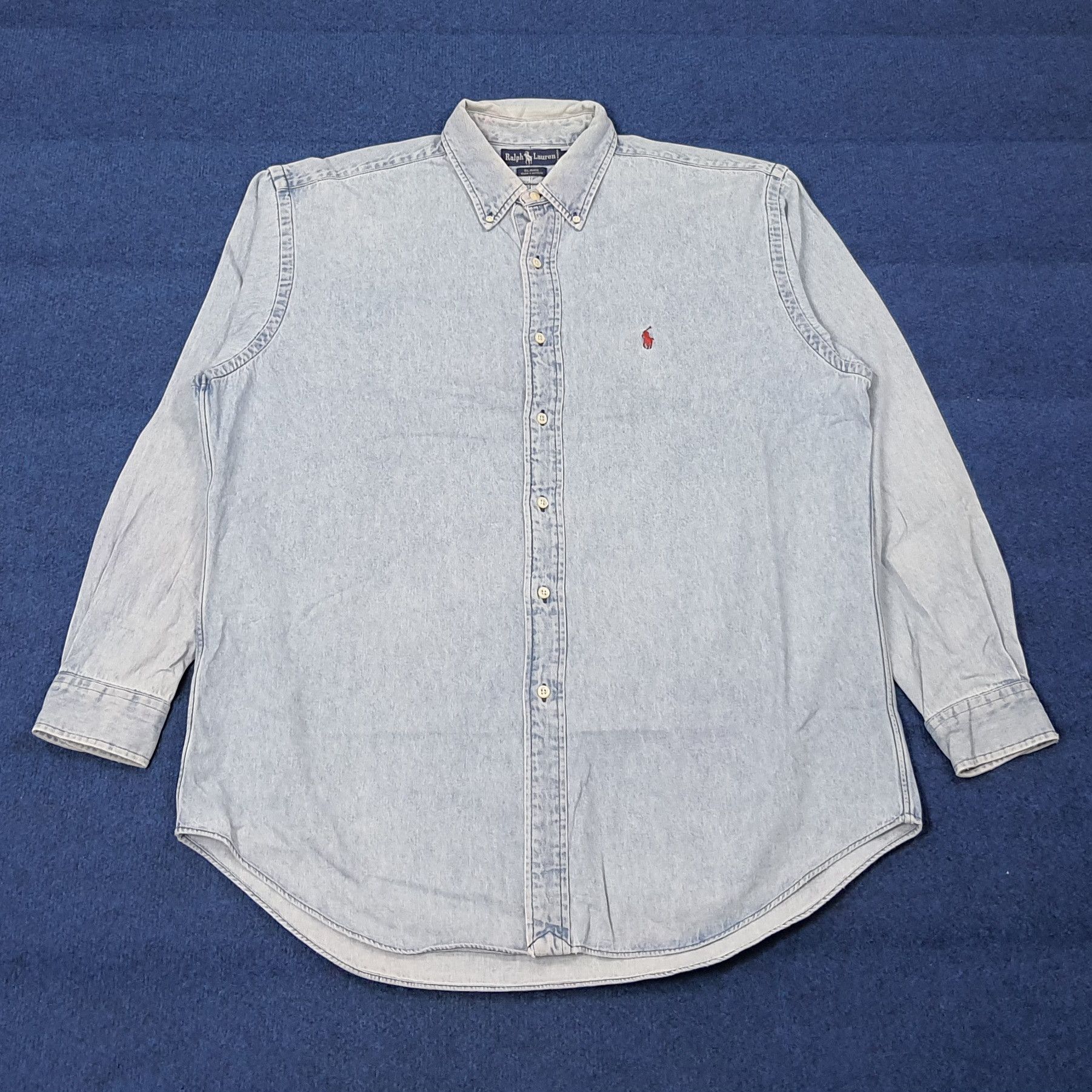 Ralph Lauren Vintage Ralph Lauren Denim Button Up Shirt C267N27 Size US XL / EU 56 / 4 - 1 Thumbnail