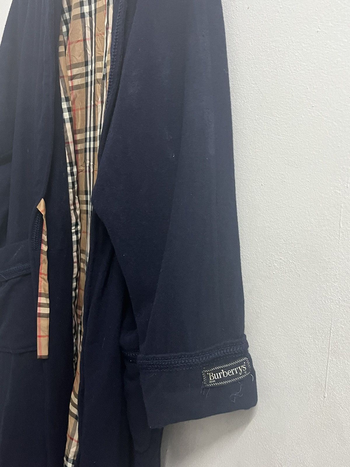 Burberry Nova Check blue navy Wool Long Jacket
