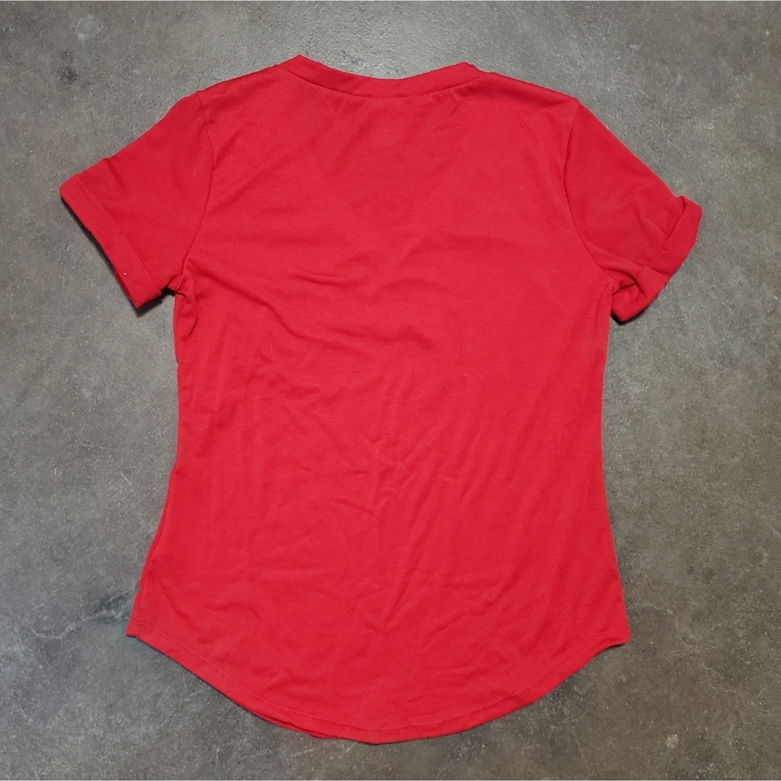 Other Red | NOBO | Vneck Short Sleeve Size M / US 6-8 / IT 42-44 - 2 Thumbnail
