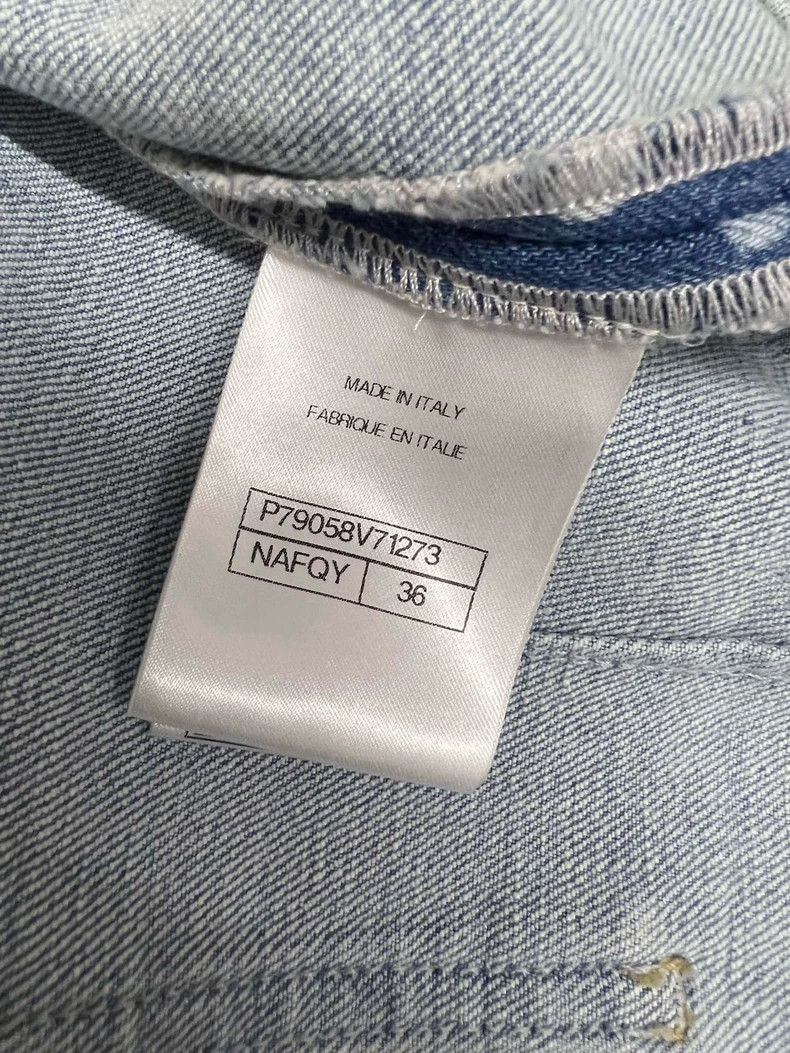 Chanel Chanel 25P light blue knitted chain straight jeans Size 24" / US 00 / IT 34 - 6 Thumbnail