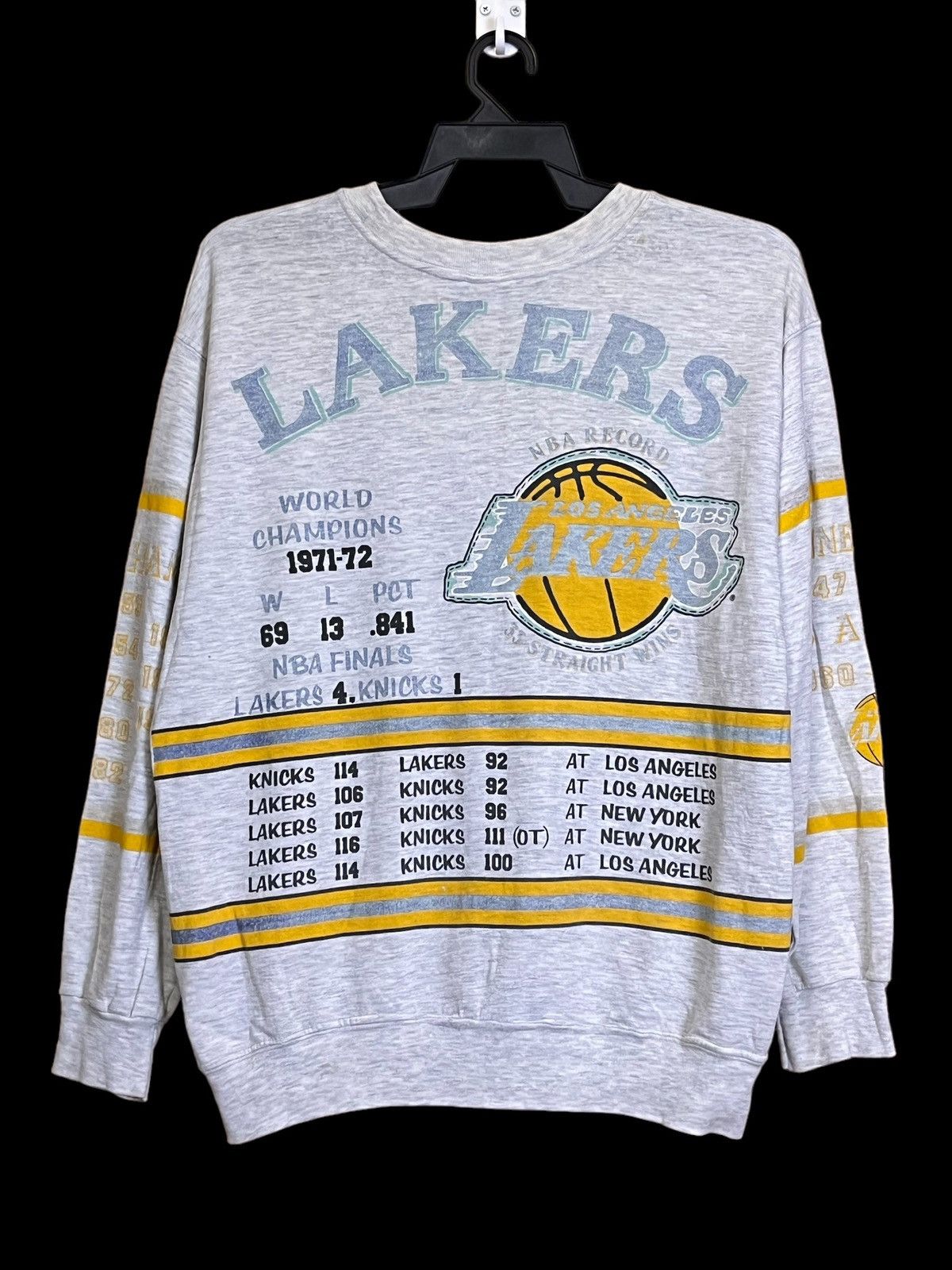 NBA VINTAGE 90s LOS ANGELES LAKERS LONG GONE FADED SWEATSHIRT Size US XL / EU 56 / 4 - 2 Thumbnail