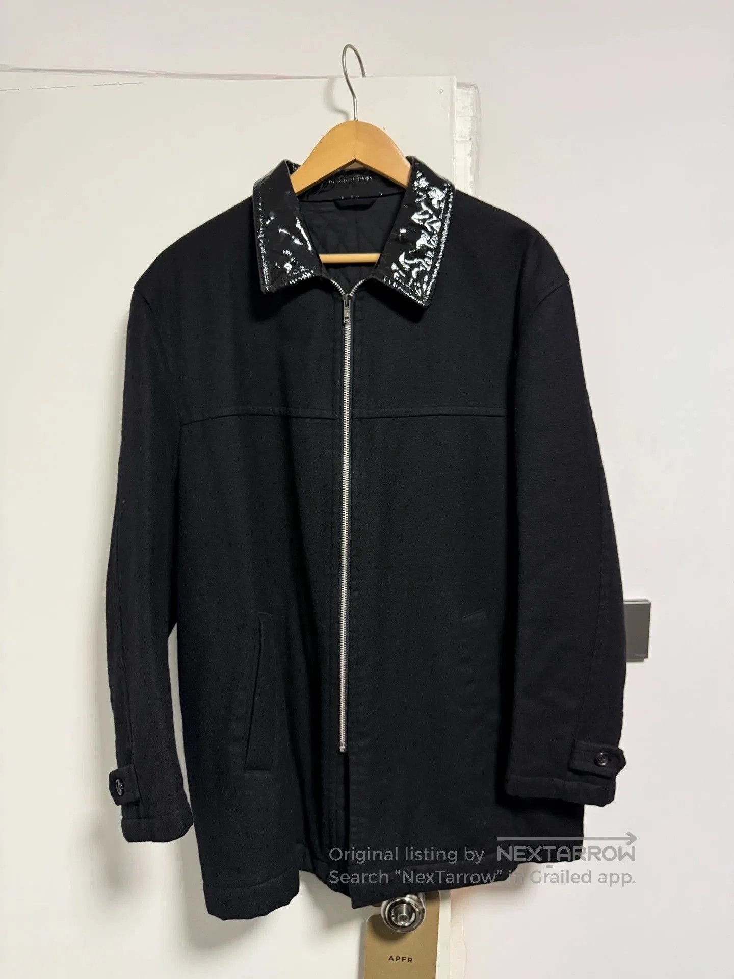 CDG 1996AW Patent Collar Wool Coat Jacket.