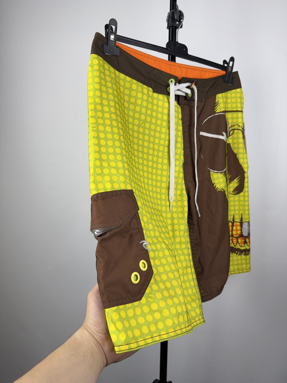 Rip Curl 00s CRAZY Rip Curl Skull Print Boardshorts Surf Art Style Size US 32 / EU 48 - 3 Thumbnail