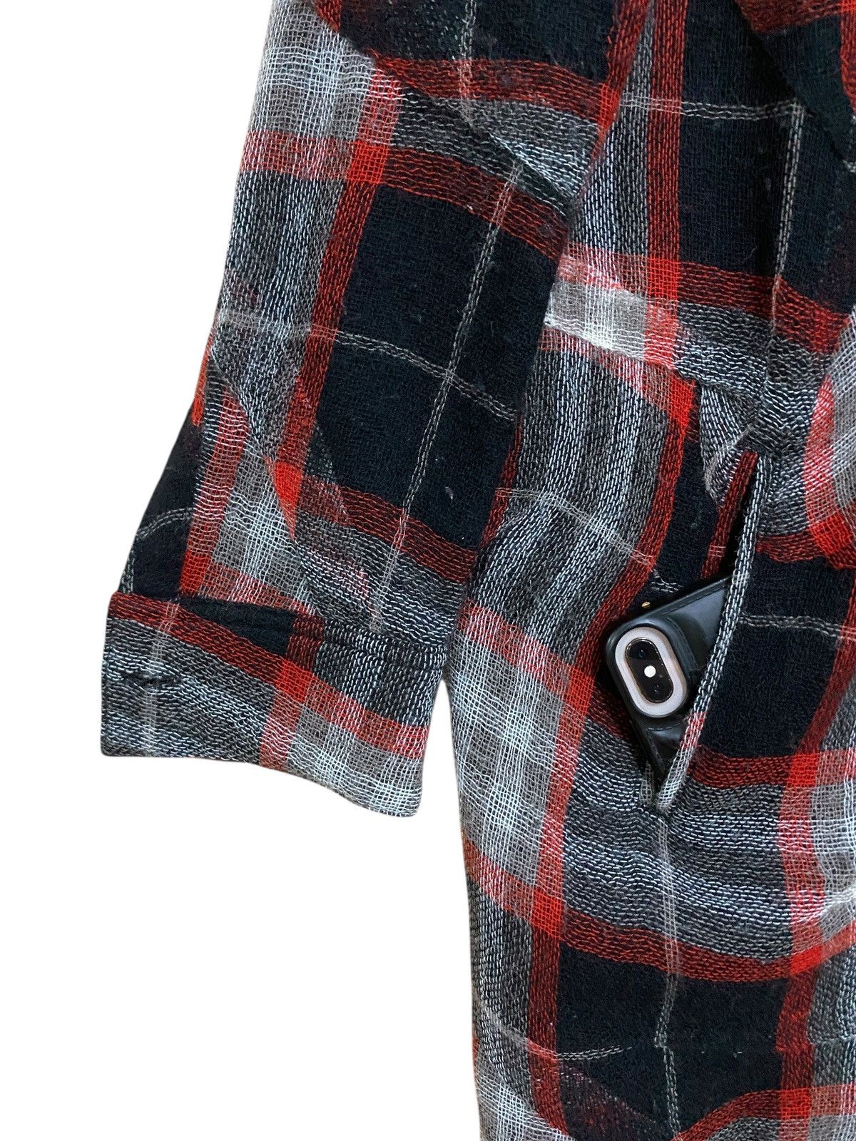 Yohji Yamamoto Rare Vintage Yohji Yamamoto Tartan Wool Parkas Hoodie 2000s Size US M / EU 48-50 / 2 - 9 Thumbnail