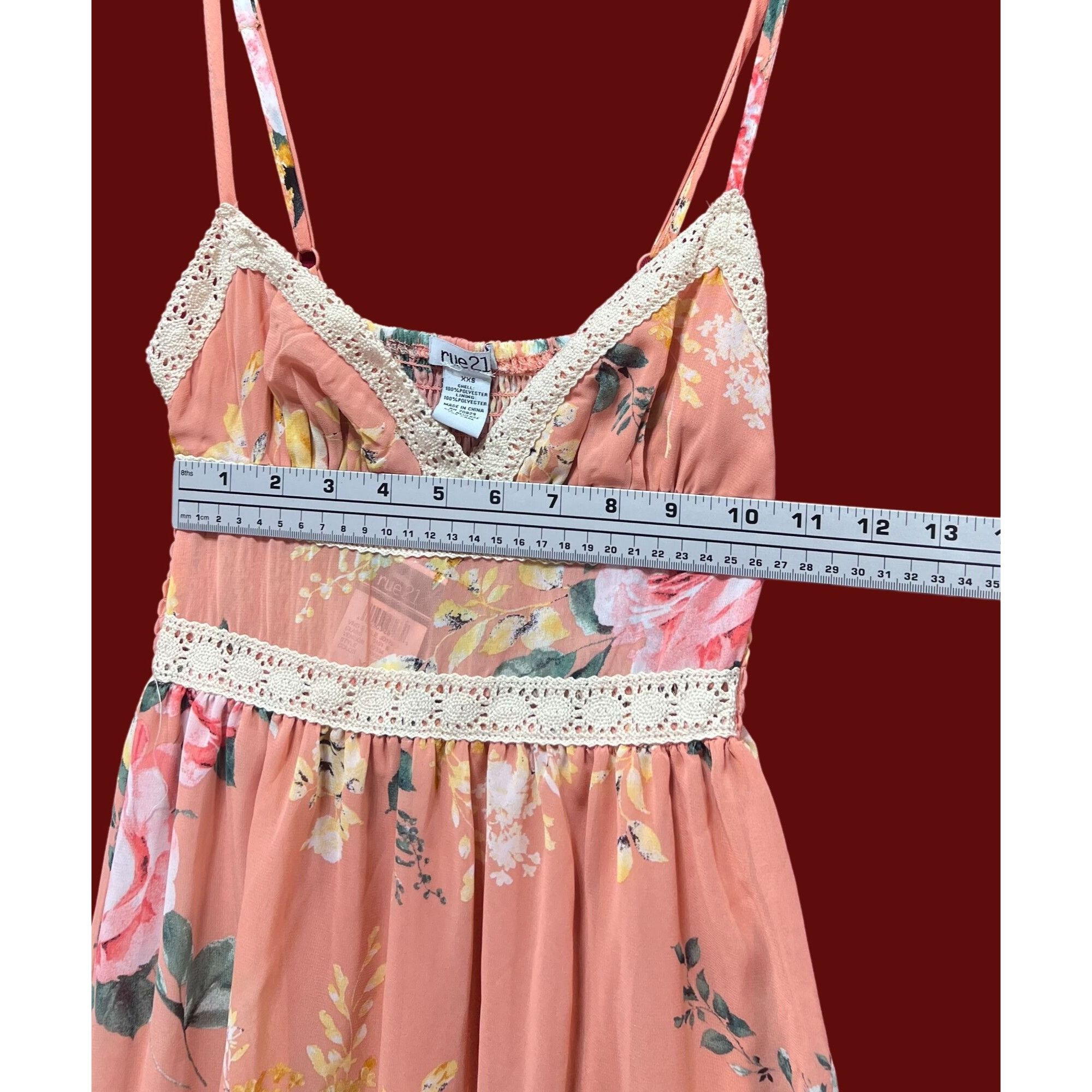 rue21 Rue 21 - Women's Sumer Sleeveless High Low Hem Ruffle Floral Size XXS / US 00 / IT 34 - 3 Thumbnail