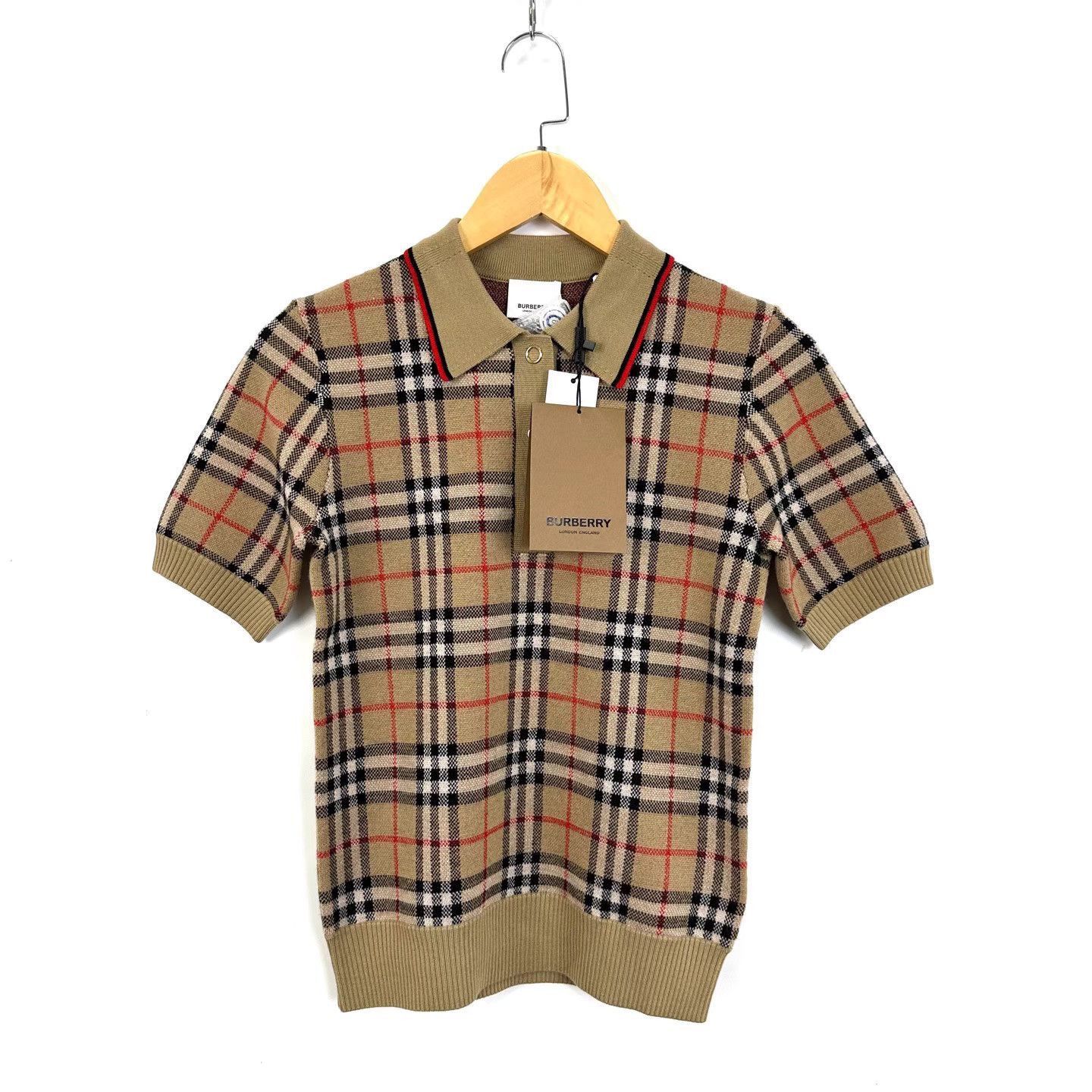 Burberry Beige Plaid Short Sleeve Polo Size US XS / EU 42 / 0 - 1 Thumbnail