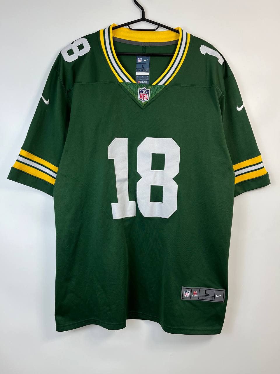 Nike BAY PACKERS ARTHUR #18 NFL ON FIELD NIKE JERSEY SIZE L Size US L / EU 52-54 / 3 - 1 Thumbnail