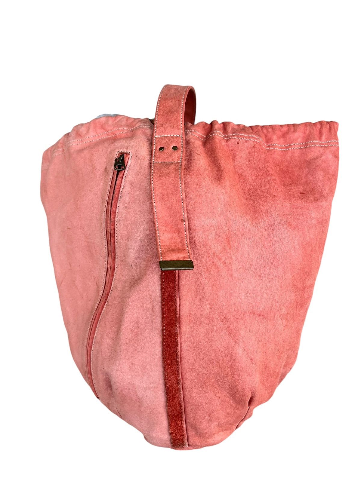 Leather Vintage Petit Ami Japan Faded Patina Leather Huge Bag Size ONE SIZE - 14 Thumbnail