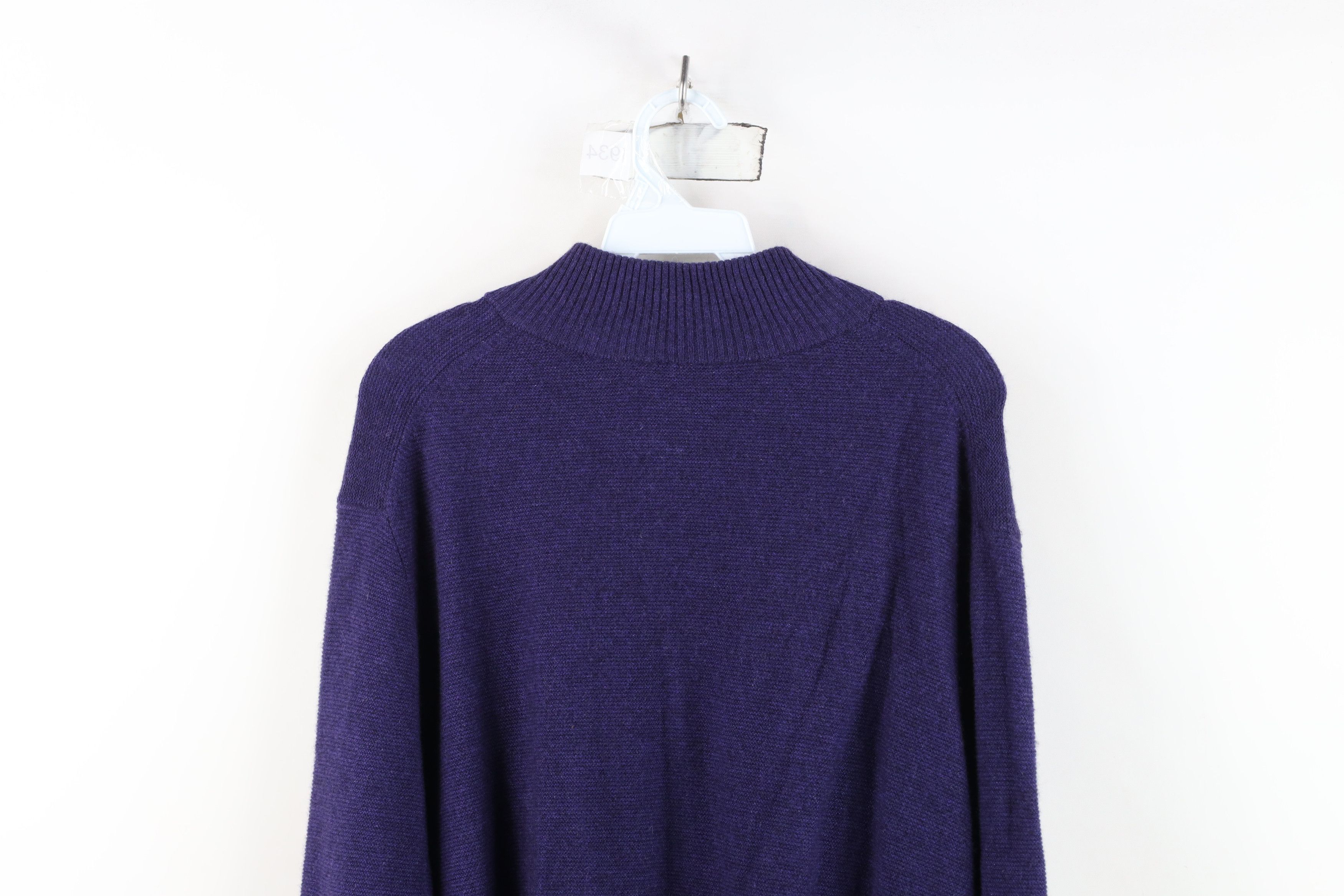 Vintage Vintage Streetwear Cashmere Knit Half Zip Sweater Purple Size US XL / EU 56 / 4 - 12 Thumbnail
