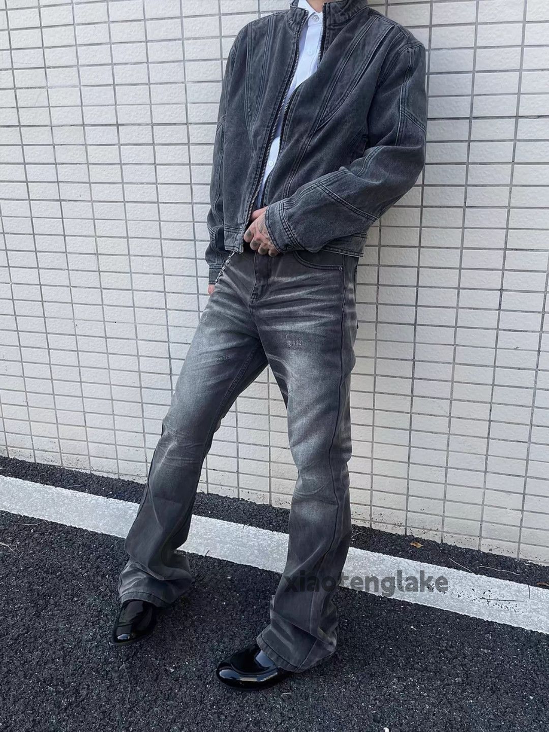 Jean × Vintage washed faded punk grunge bootcut flared yuppie jeans Size US 32 / EU 48 - 6 Thumbnail