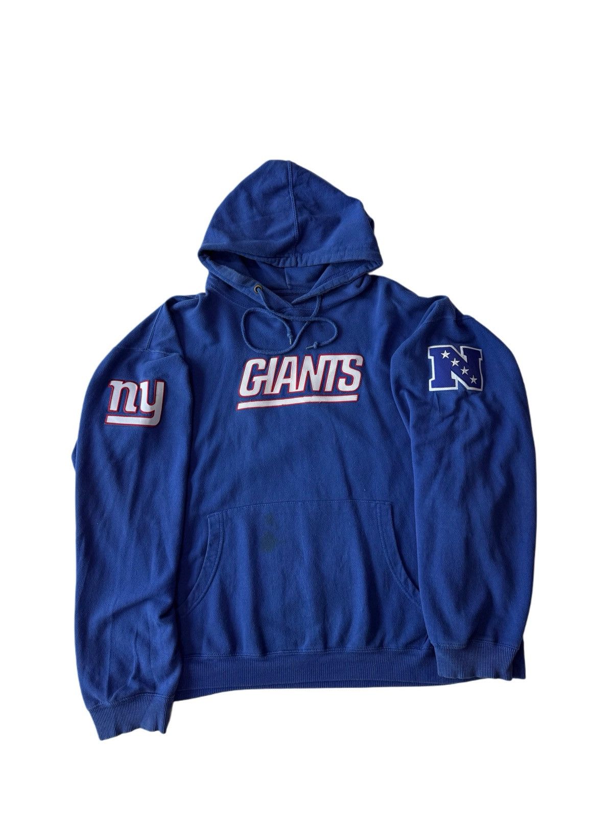 NFL VINTAGE NY GIANTS SLEEVE PATCH HOODIE Size US XL / EU 56 / 4 - 1 Thumbnail