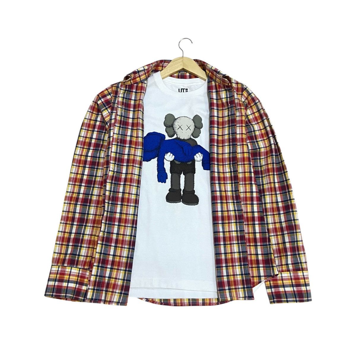 Japanese Brand Bundle Flannel Marka Japan & Tshirt Kaws Size US S / EU 44-46 / 1 - 1 Thumbnail