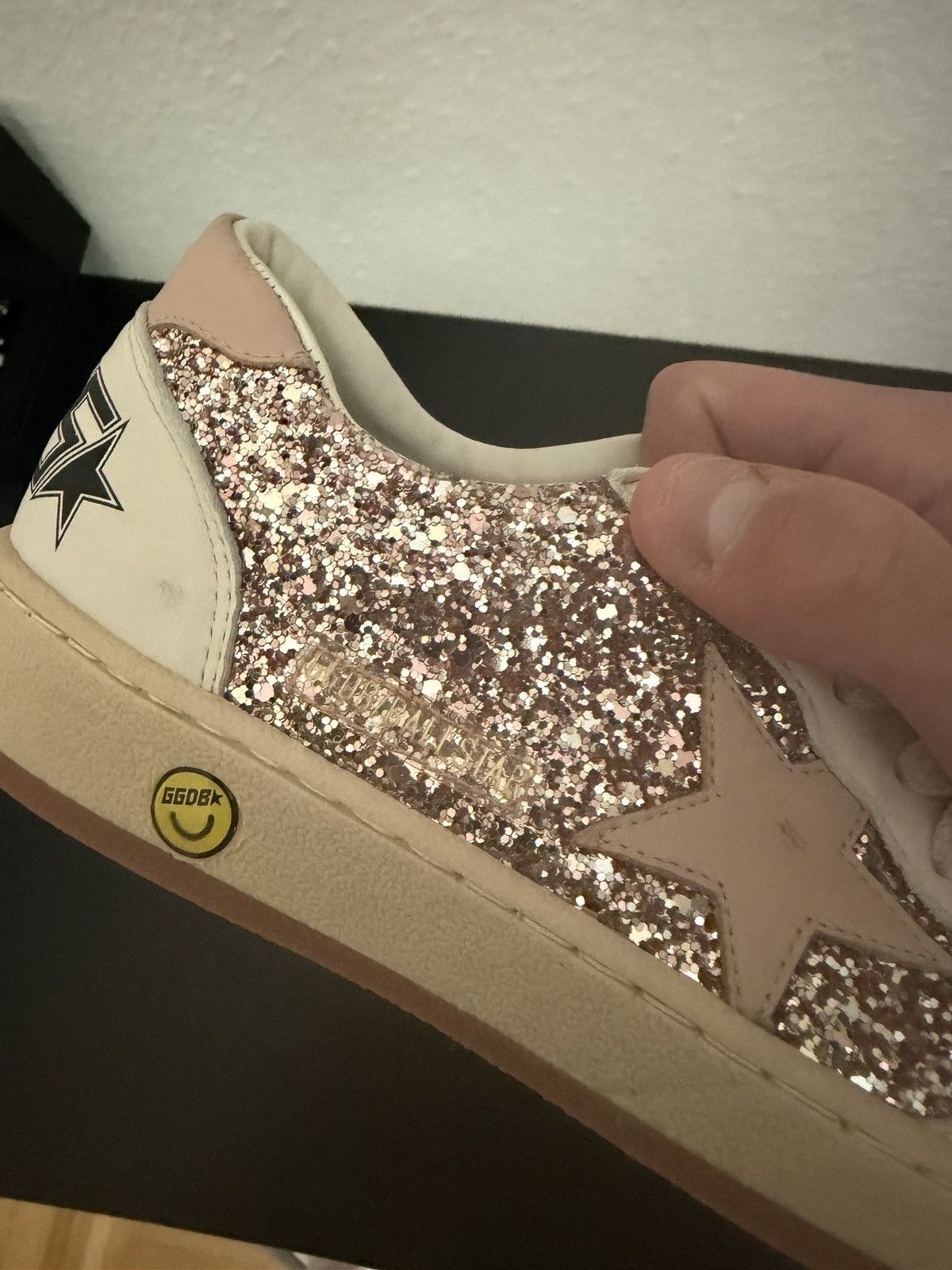 Golden Goose Golden Goose Ball Star Glitter Pink Low Top Sneakers Size US 5 / IT 35 - 12 Thumbnail