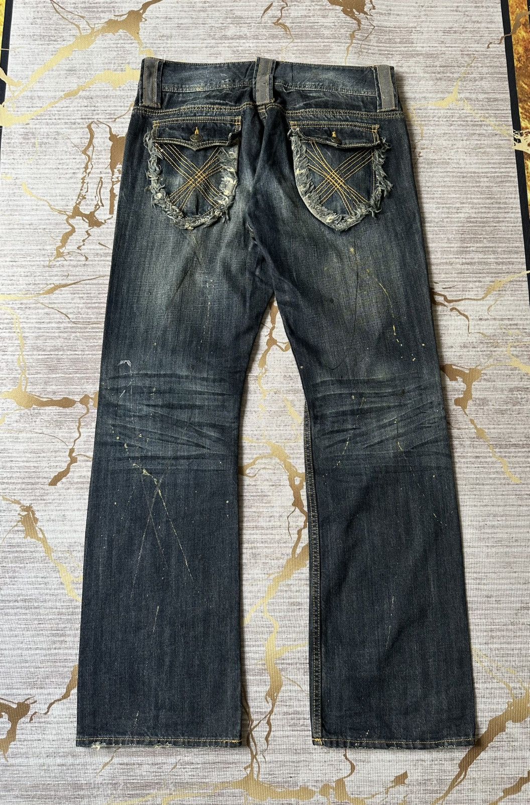 Japanese Brand FLARE Japanese Brand Claw Marks Design Denim Size US 34 / EU 50 - 3 Thumbnail