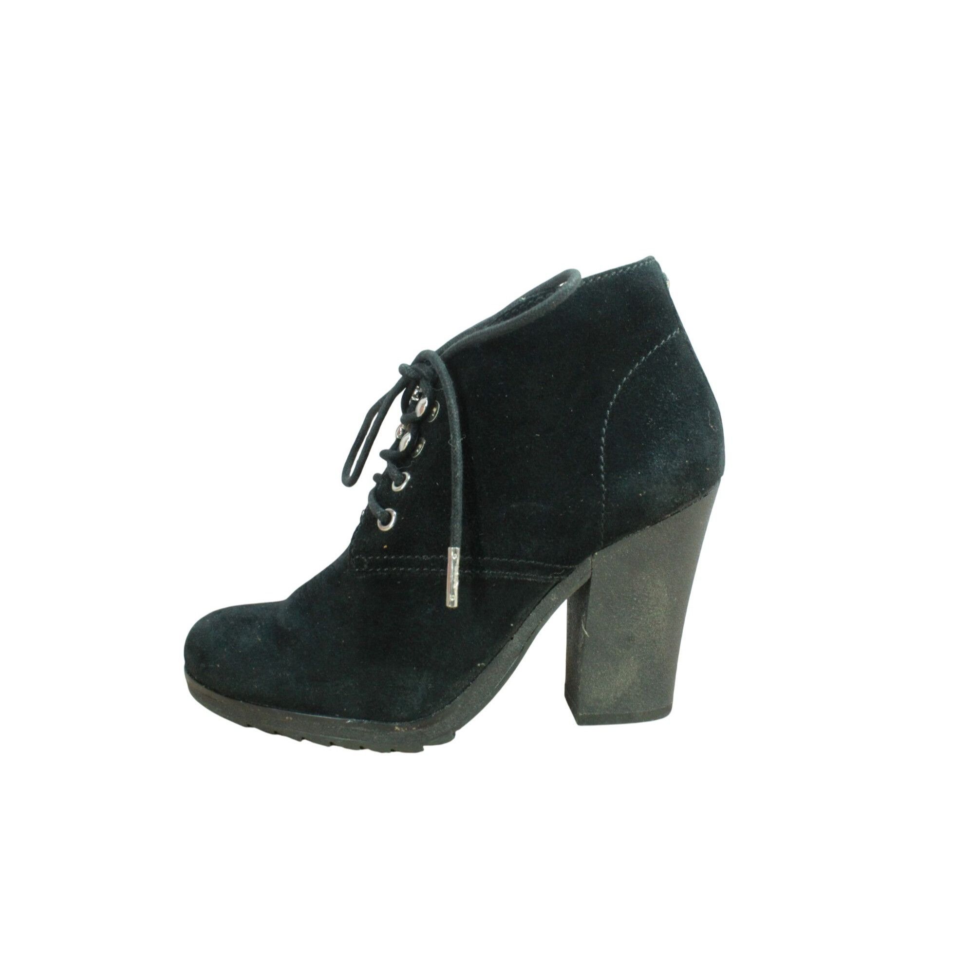 Michael Kors Michael Kors Black Suede Lace-Up Heels Size 6 Size US 6 / IT 36 - 1 Thumbnail