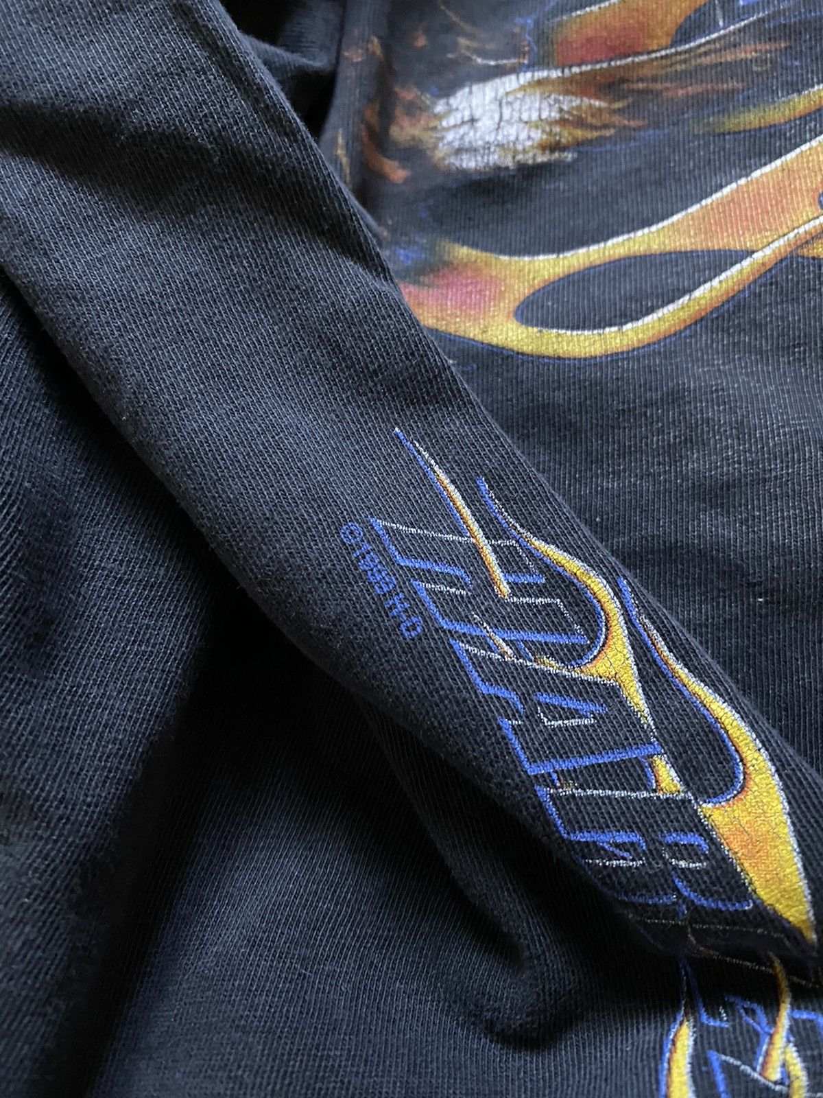 Harley Davidson × Vintage Vintage Harley Davidson Tee Flames 90’s Size US XL / EU 56 / 4 - 5 Thumbnail