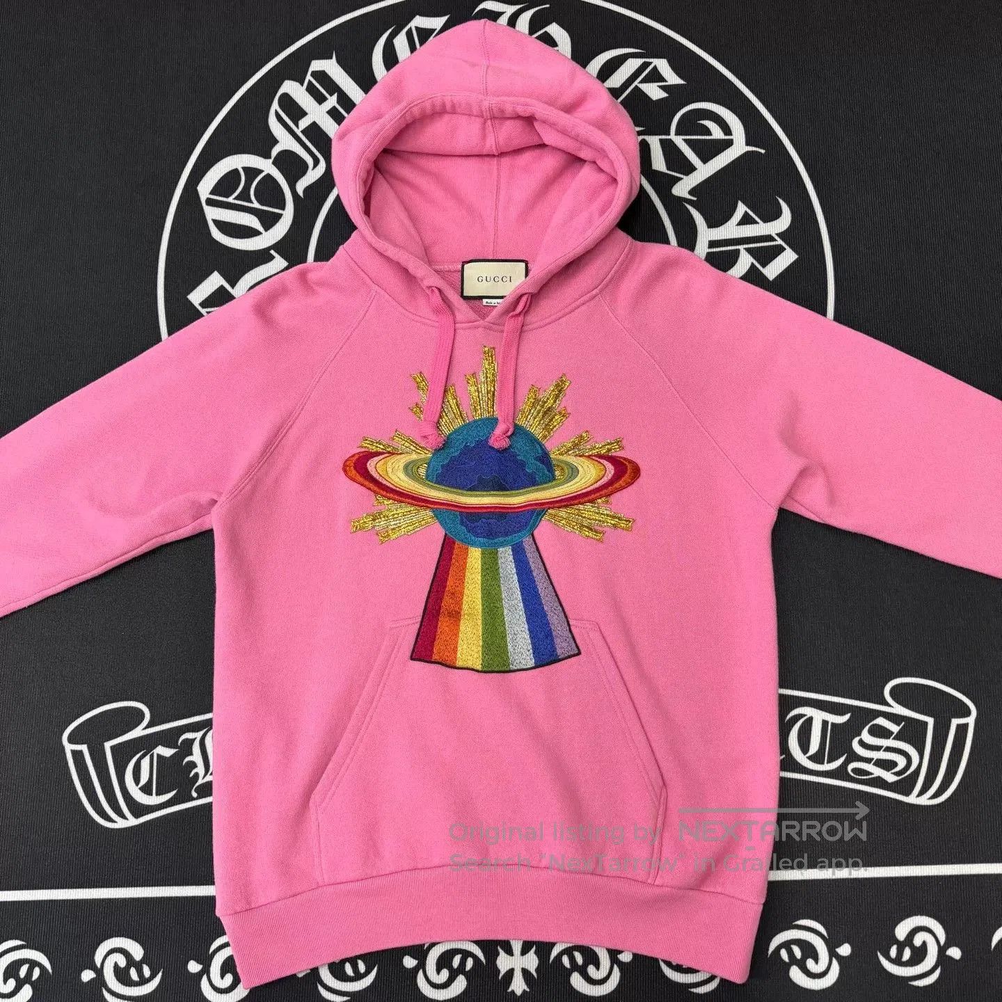 Gucci Gucci Pink Planet Embroidery Hoodie. Size S / US 4 / IT 40 - 1 Thumbnail