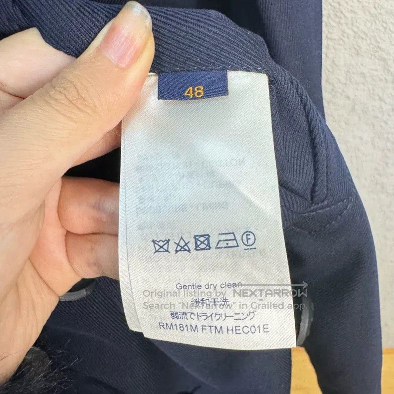 Louis Vuitton Louis Vuitton Double breasted navy full logo lining wool c Size US M / EU 48-50 / 2 - 3 Thumbnail