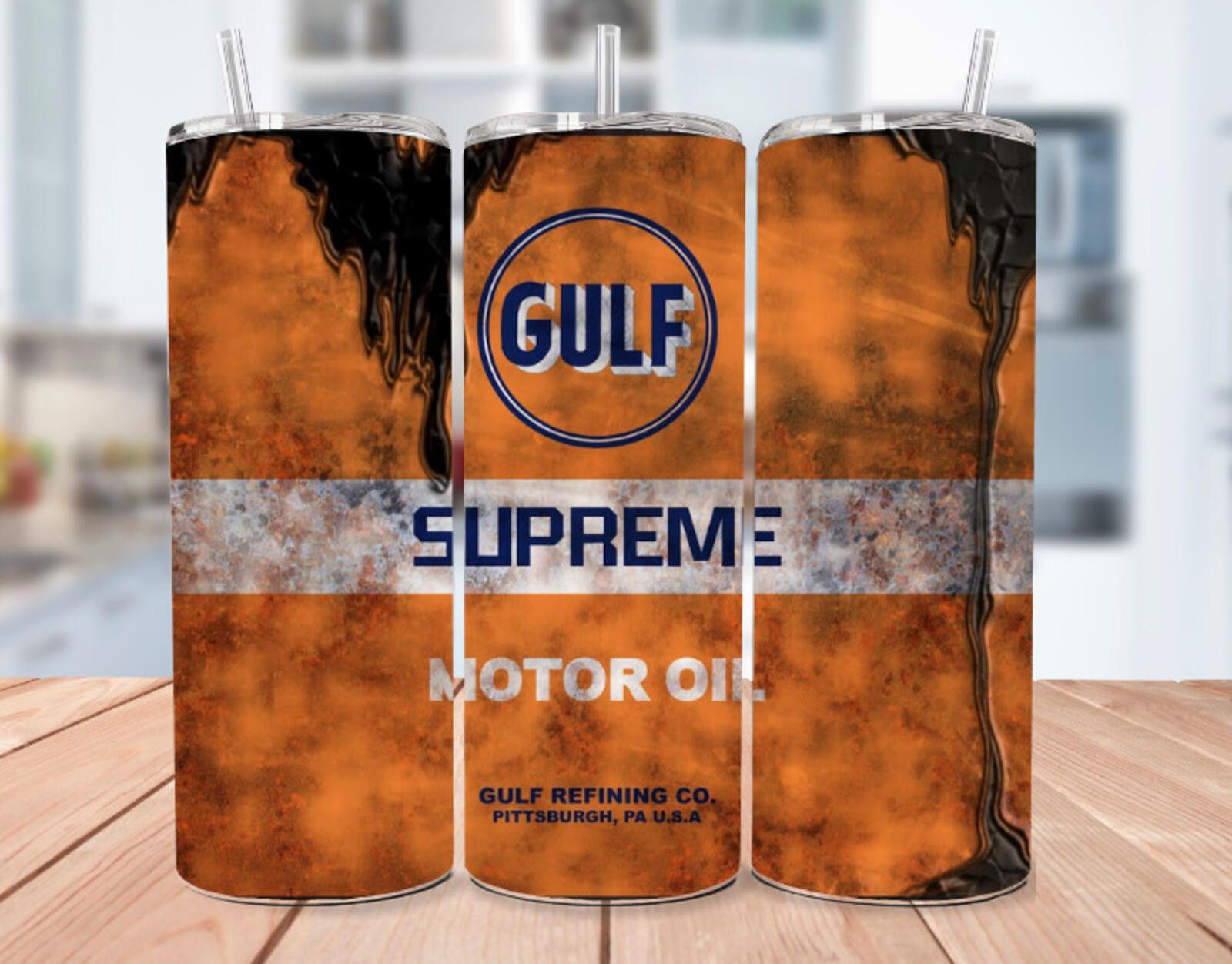 The Unbranded Brand Gulf Supreme Oil Stainless Steel Multicolor Tumbler - 20 Oz Size ONE SIZE - 1 Thumbnail