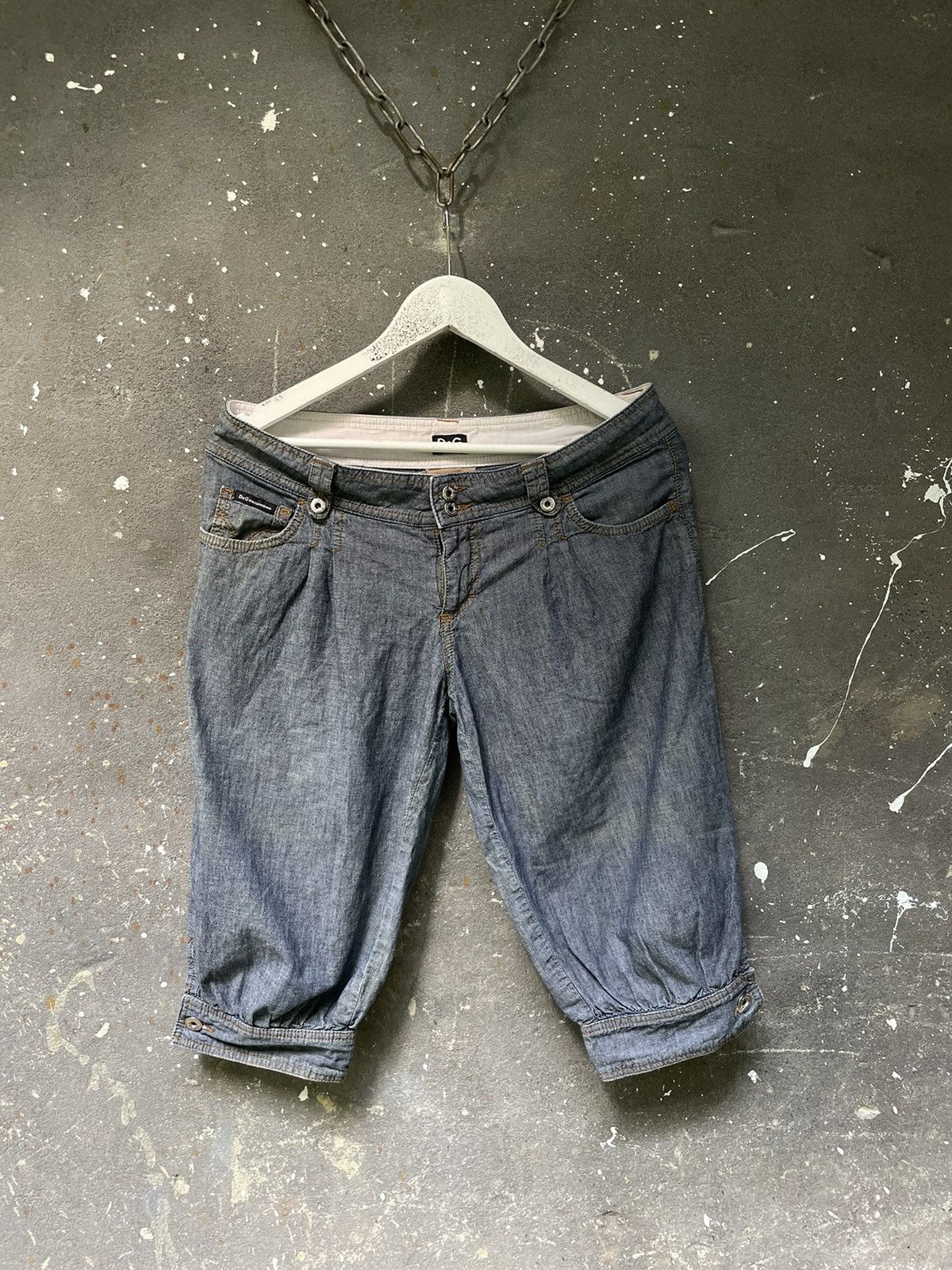 Dolce & Gabbana Vintage Y2K Dolce Gabbana Shorts Bridge 00’s Denim RARE Size 29" - 1 Thumbnail