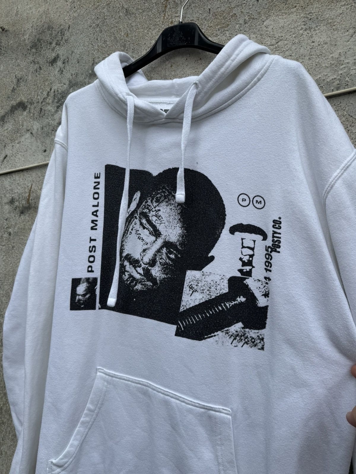 POST&CO Post Malone Posty&Co White Hoodie Merch Rock Rap Hip-hop Size US L / EU 52-54 / 3 - 4 Thumbnail