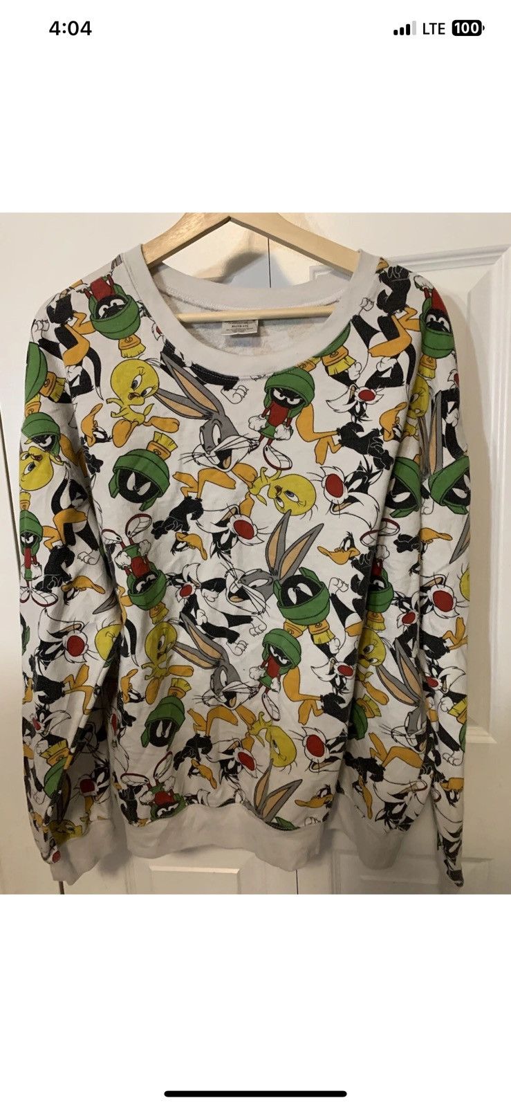 Other Looney Tunes Mens Sz XL 15-17 Sweatshirt All Over Print Size US XL / EU 56 / 4 - 5 Thumbnail