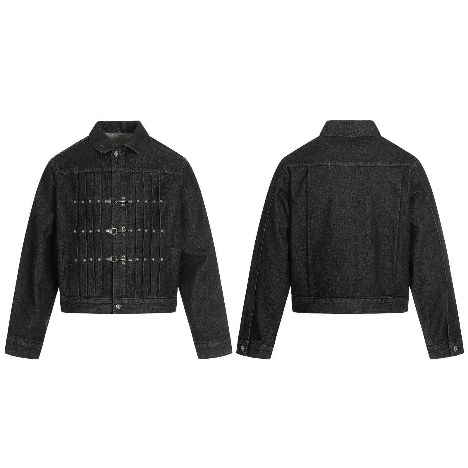 Other Fireman Clasp Black Cropped Denim Jacket Size US L / EU 52-54 / 3 - 5 Thumbnail