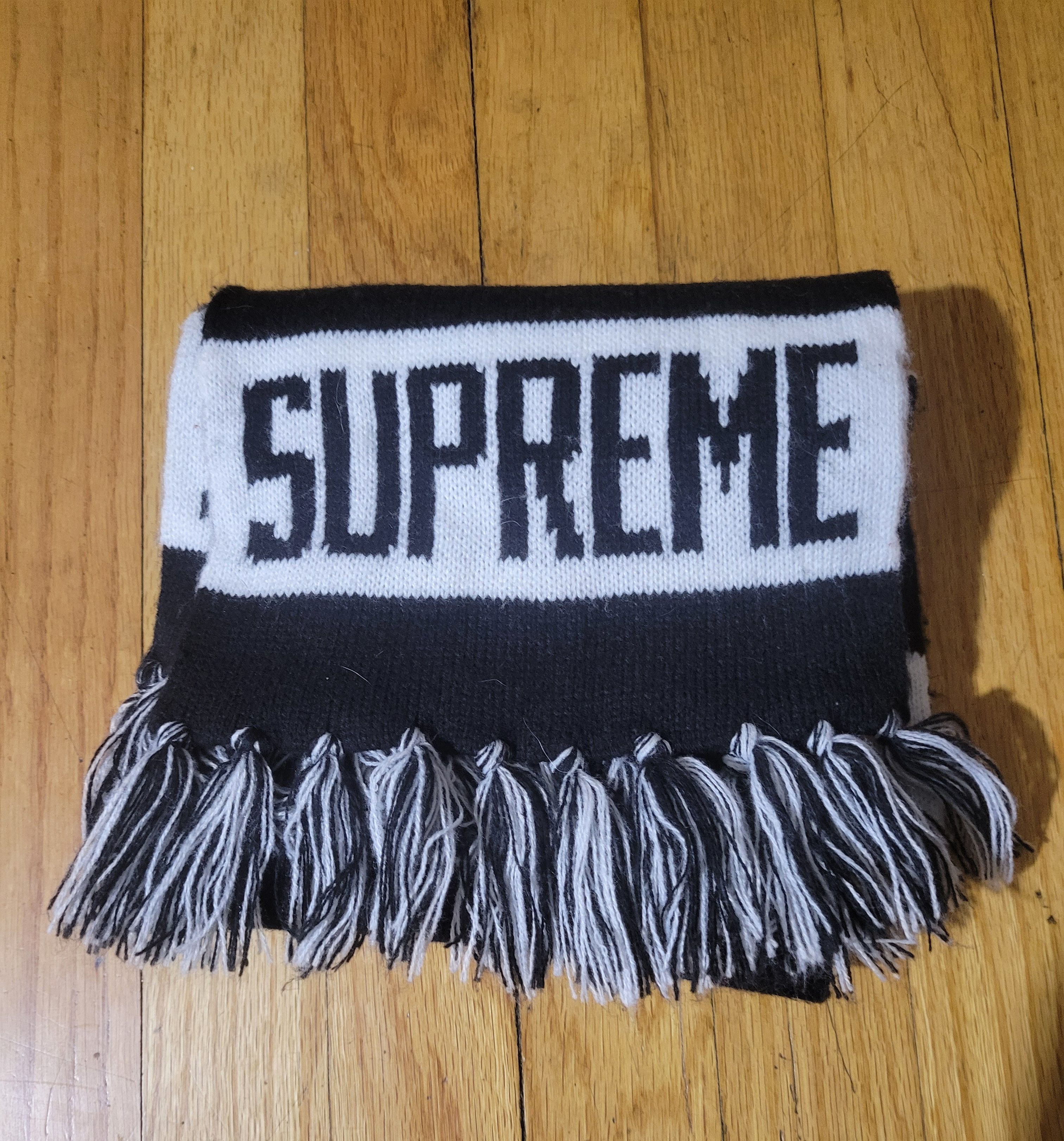 Supreme Supreme Bar Stripe Scarf FW16 Black/White Size ONE SIZE - 7 Thumbnail