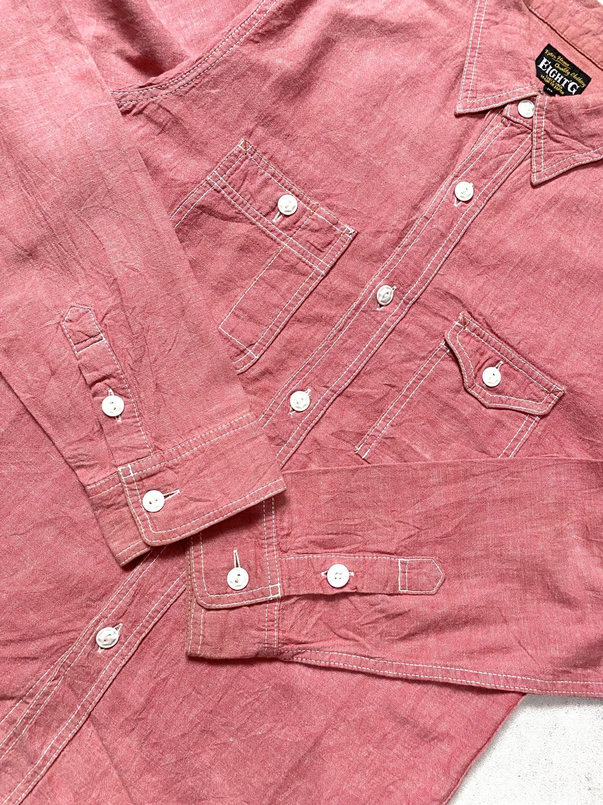 EIGHT-G Eight G Chambray Japan Workshirt Size US M / EU 48-50 / 2 - 4 Thumbnail