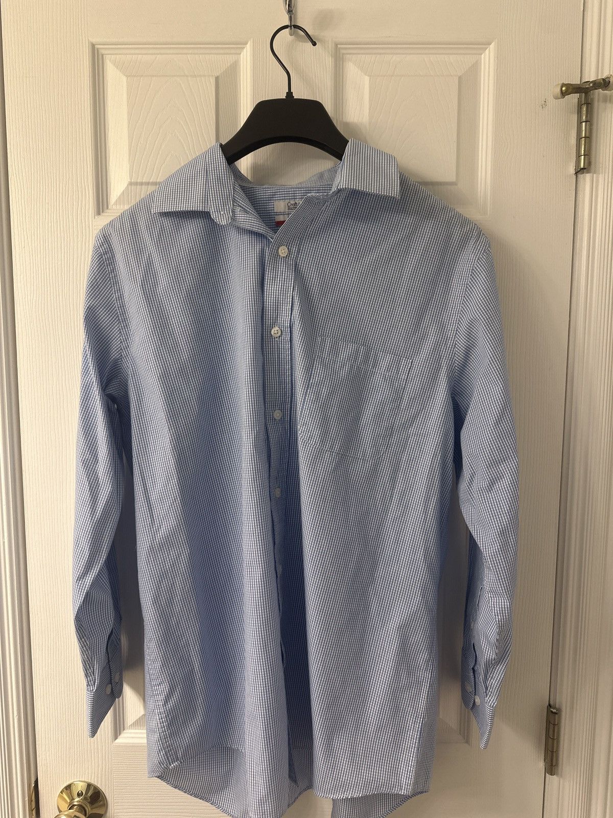 Croft & Barrow Men’s Button Up Dress Shirt (Blue and White Stripes) Size US L / EU 52-54 / 3 - 1 Thumbnail