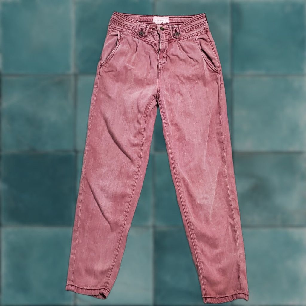 Anthropologie VINTAGE By Anthropologie Pants Womens 25 Raspberry Red High Rise Tapered OB1123915 Size 42" / US 20 - 1 Thumbnail