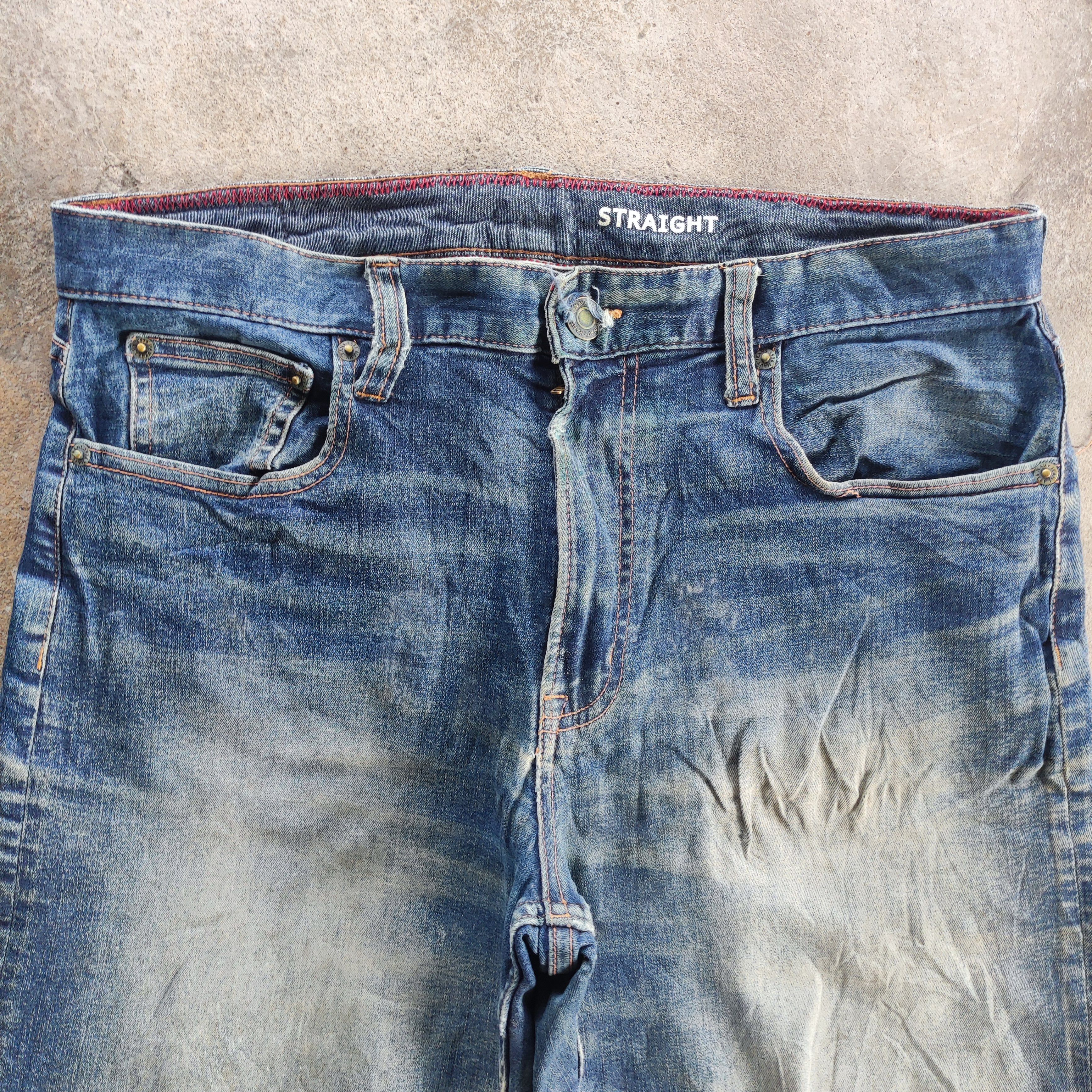 Old Navy Vintage Navy Jeans Brand Ripped Faded Pants Size US 35 - 5 Thumbnail
