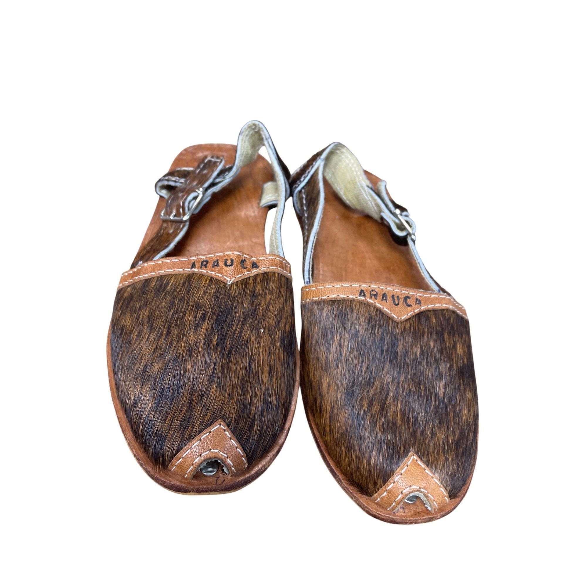 Other Arauca Cowhide hurache wms brown handmade leather sandals Sz Size US 5.5 / IT 35.5 - 14 Thumbnail