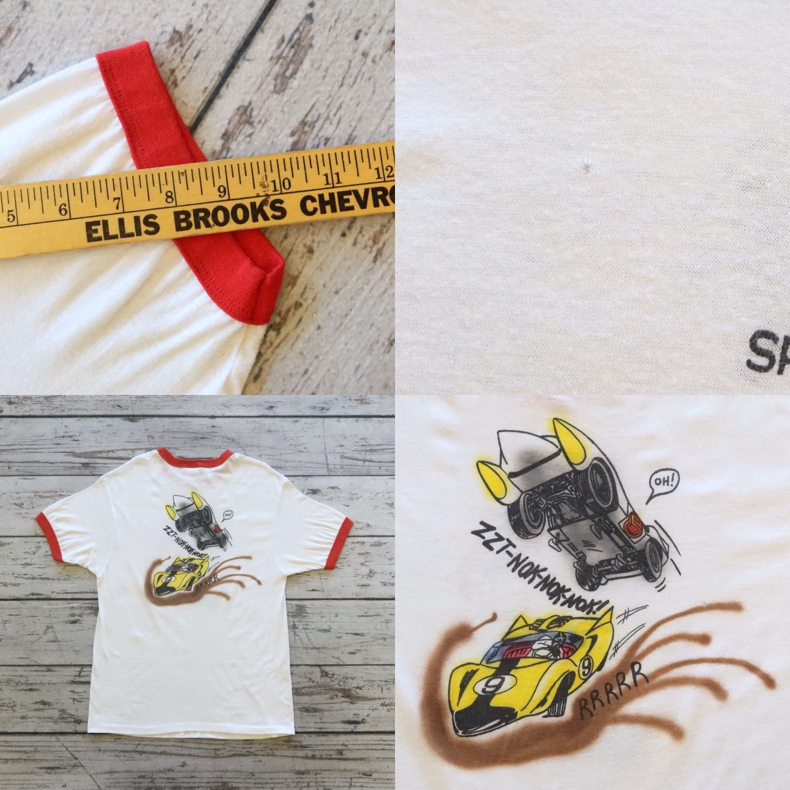 Vintage VINTAGE Speed Racer T-Shirt Shirt XL White Mens Size US XL / EU 56 / 4 - 9 Thumbnail