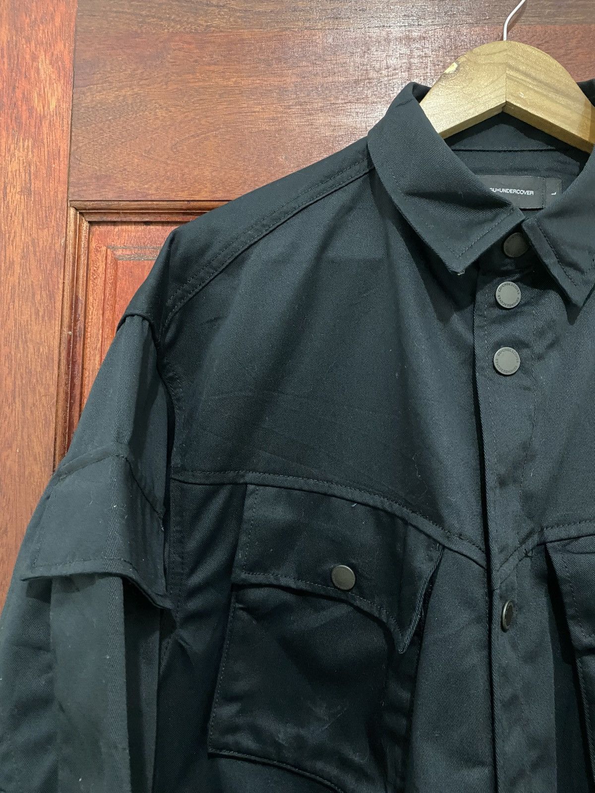 Jun Takahashi × Undercover 🔥 Gu X Undercover Field Military Black Utility Jacket Size US L / EU 52-54 / 3 - 5 Thumbnail