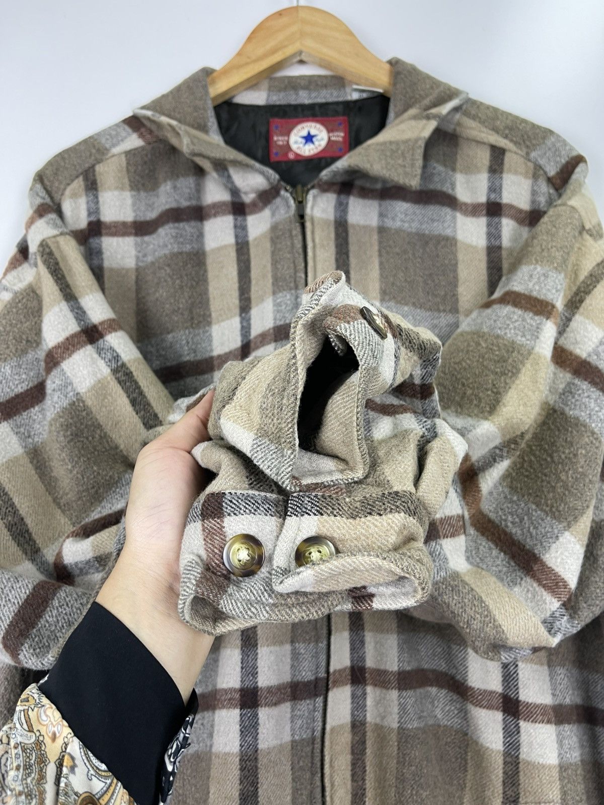 Converse × Vintage Vintage Converse All Star Flannel Jacket Size US XL / EU 56 / 4 - 14 Thumbnail