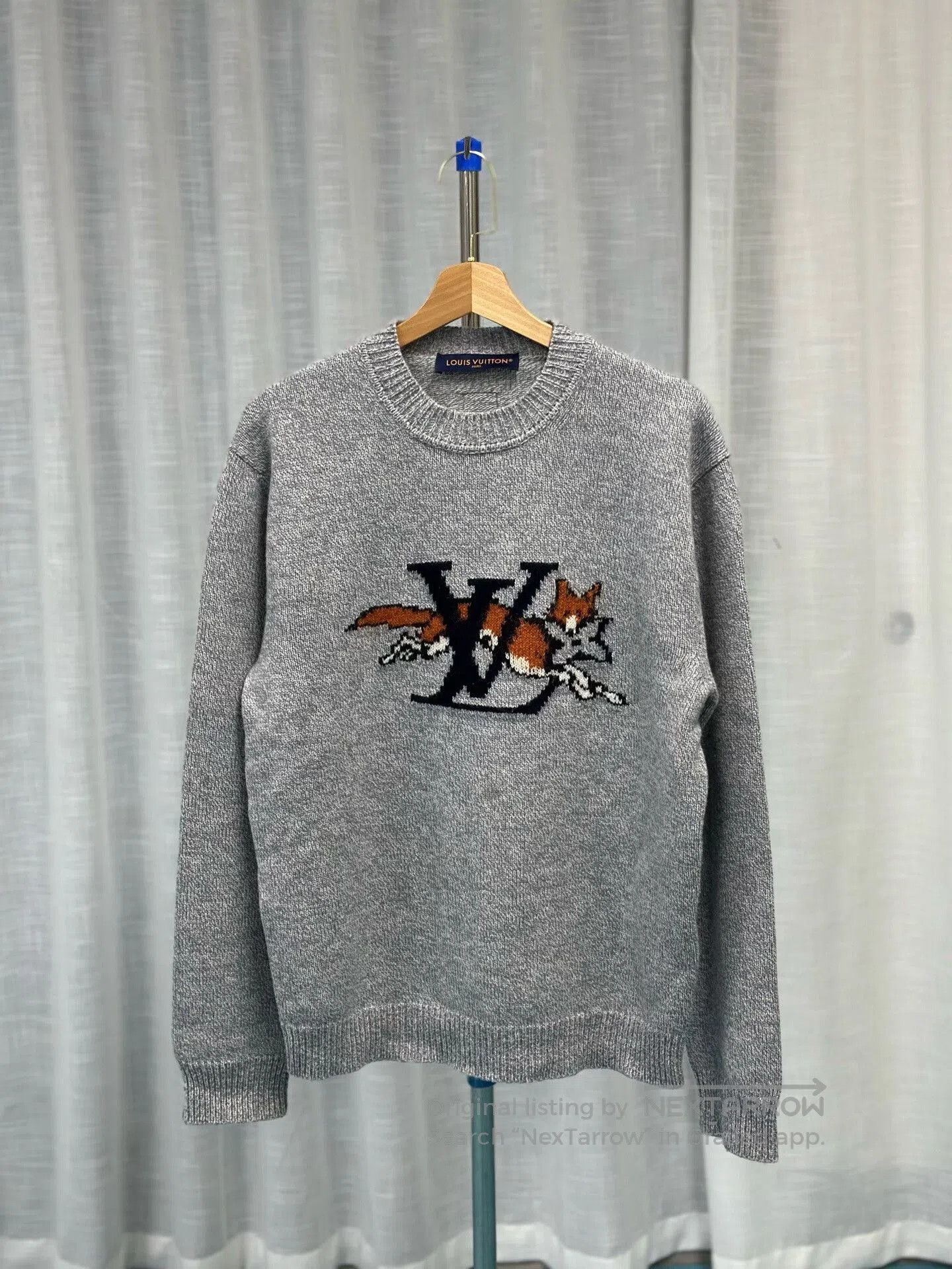 Louis Vuitton Louis Vuitton Gray Fox Patterned Knit Sweater. Size US M / EU 48-50 / 2 - 1 Thumbnail