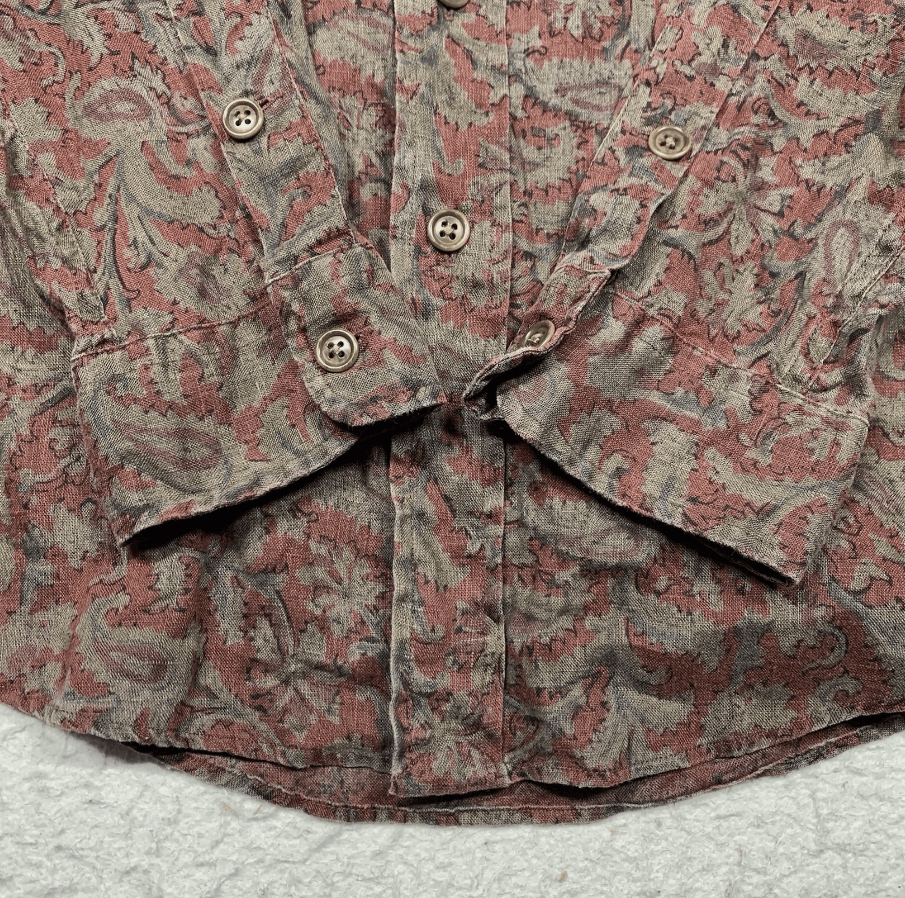 Polo Ralph Lauren VTG Polo Ralph Lauren Paisley Shirt Linen Epaulettes Medium Size US M / EU 48-50 / 2 - 7 Thumbnail