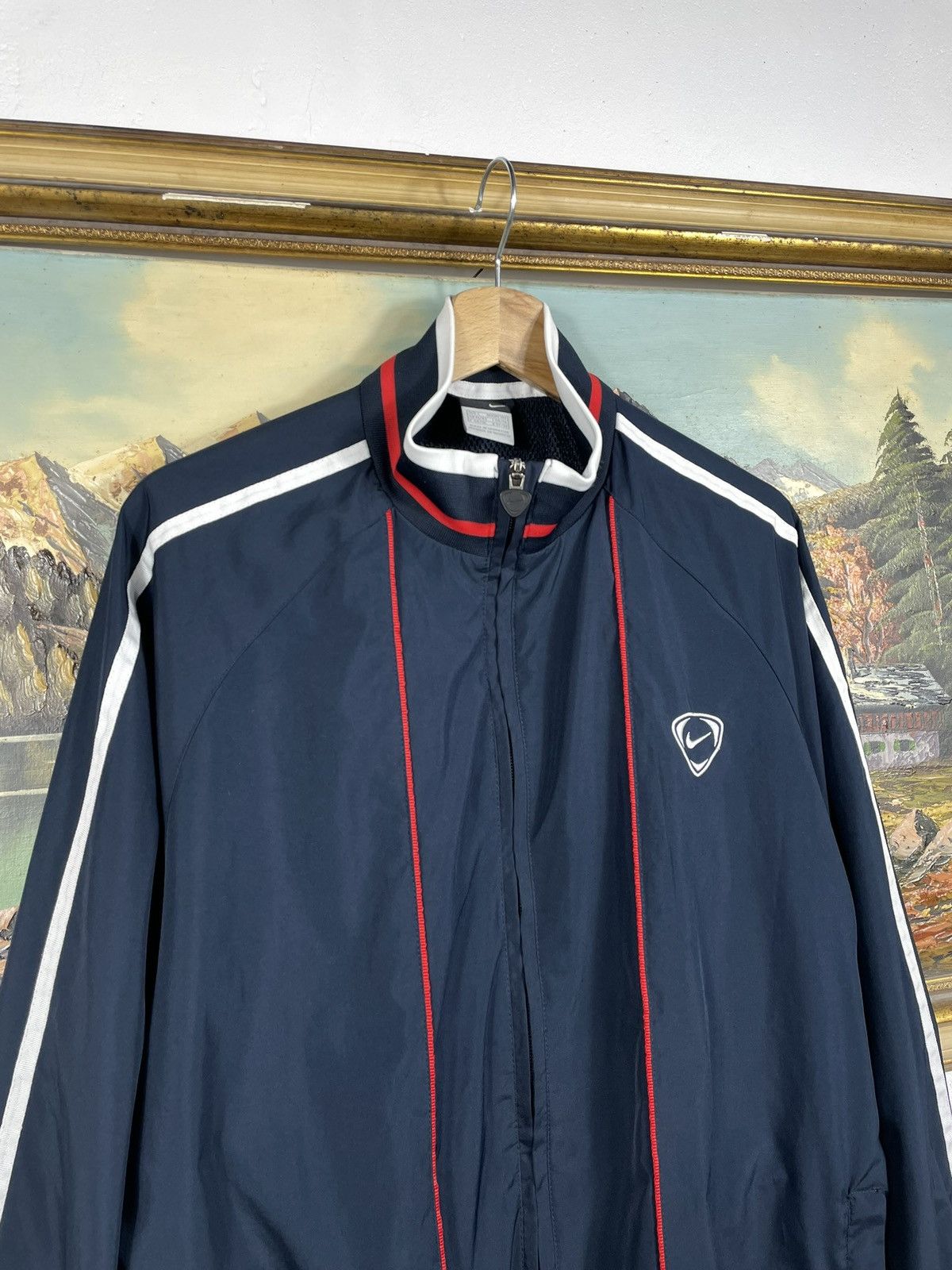 Nike × Vintage Vintage Nike Small Swoosh Zip Hoodie Sweatshirt Retro 00s Size US L / EU 52-54 / 3 - 4 Thumbnail
