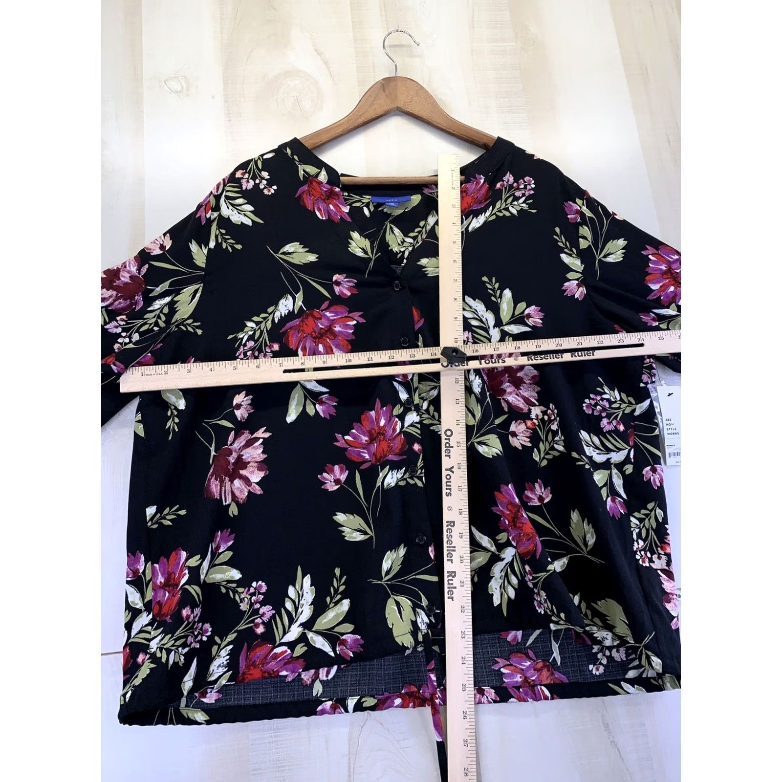 Apt. 9 Apt.9 Black Chiffon Crop Blouse Top Womens 2XL NWT-6732 Shirt Womens 2XL Black Chiffon Cropped Top Size XXL / US 16-18 / IT 52-54 - 4 Thumbnail