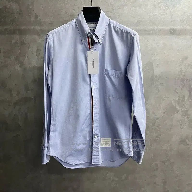 Other Thom Browne Blue Cotton Men's Shirt . Size US M / EU 48-50 / 2 - 1 Thumbnail