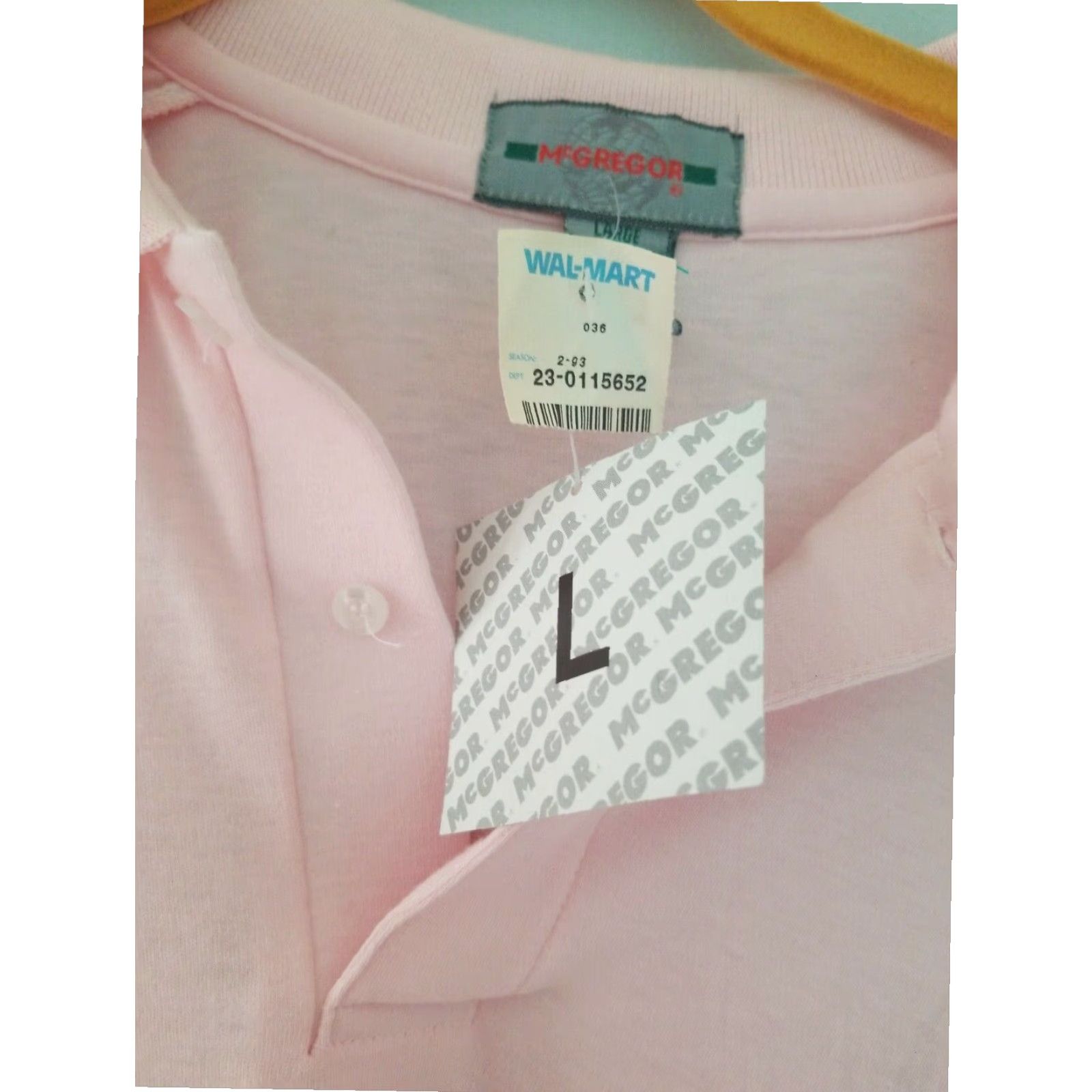 McGregor VINTAGE 1993 McGregor Pink Combed Cotton Polo Golf Shirt Adult Large Mens Size US L / EU 52-54 / 3 - 2 Thumbnail