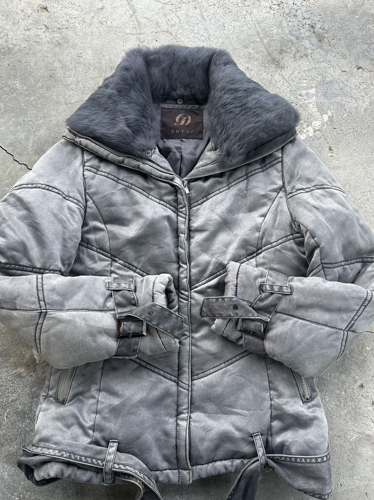 Japanese Brand Durer Fur Quilted Down Puffer Y2k Size US M / EU 48-50 / 2 - 5 Thumbnail