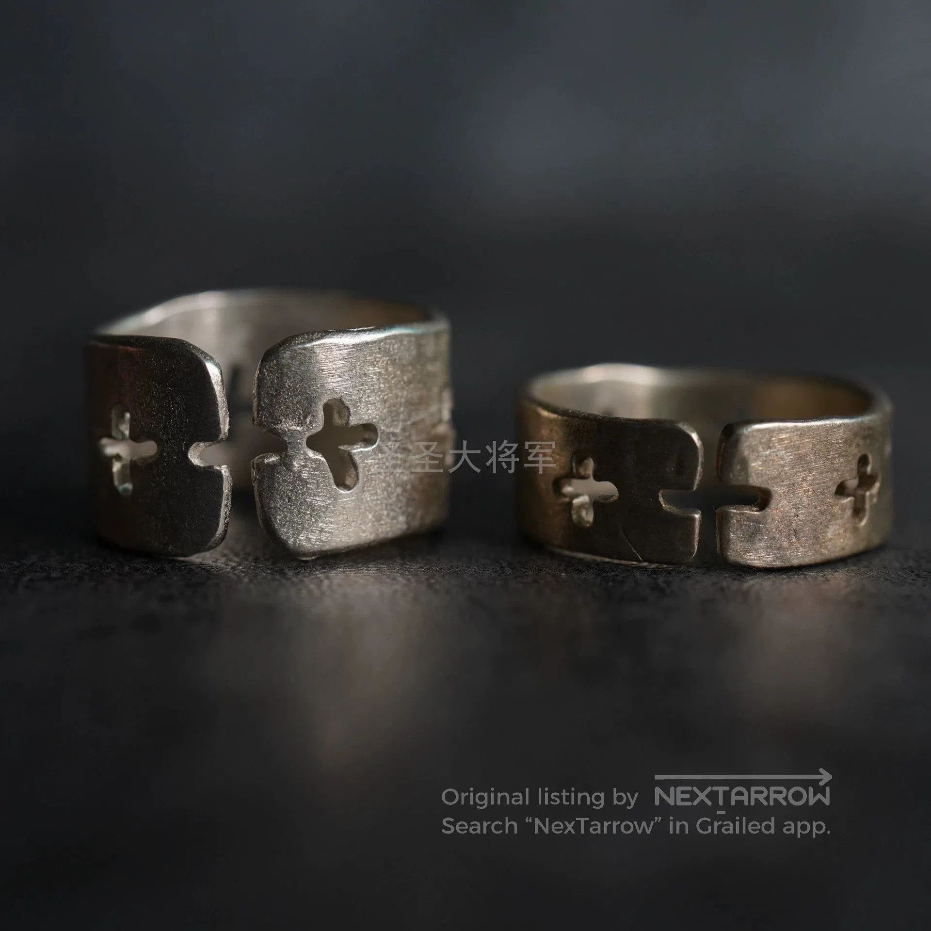 Ma+ Multi Cross Cutout Open Cuff Rings. Size ONE SIZE - 3 Thumbnail