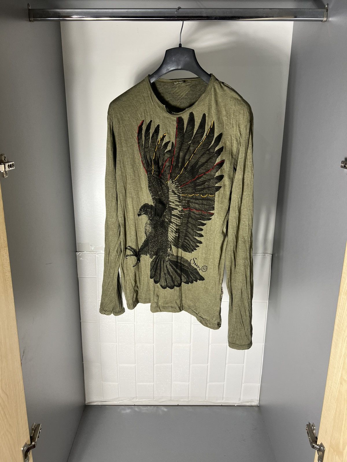 Japanese Brand × Vintage VERY RARE ITALIAN DESIGNER EAGLES LONG SLEEVE RETRO Y2K 90s Size US M / EU 48-50 / 2 - 3 Thumbnail