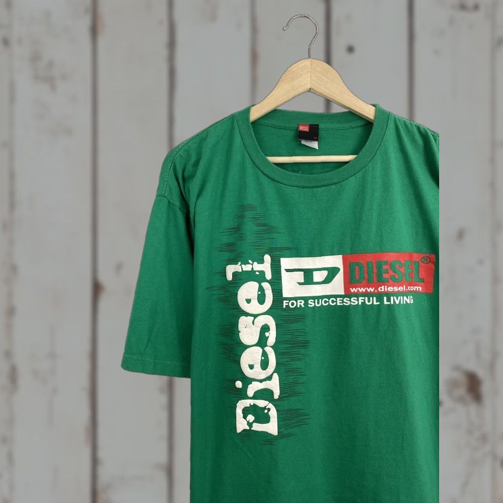 Diesel VINTAGE Diesel Big logo T-Shirt Mens XXL Green 90s Y2K Retro Logo Shirt Size US XXL / EU 58 / 5 - 1 Thumbnail