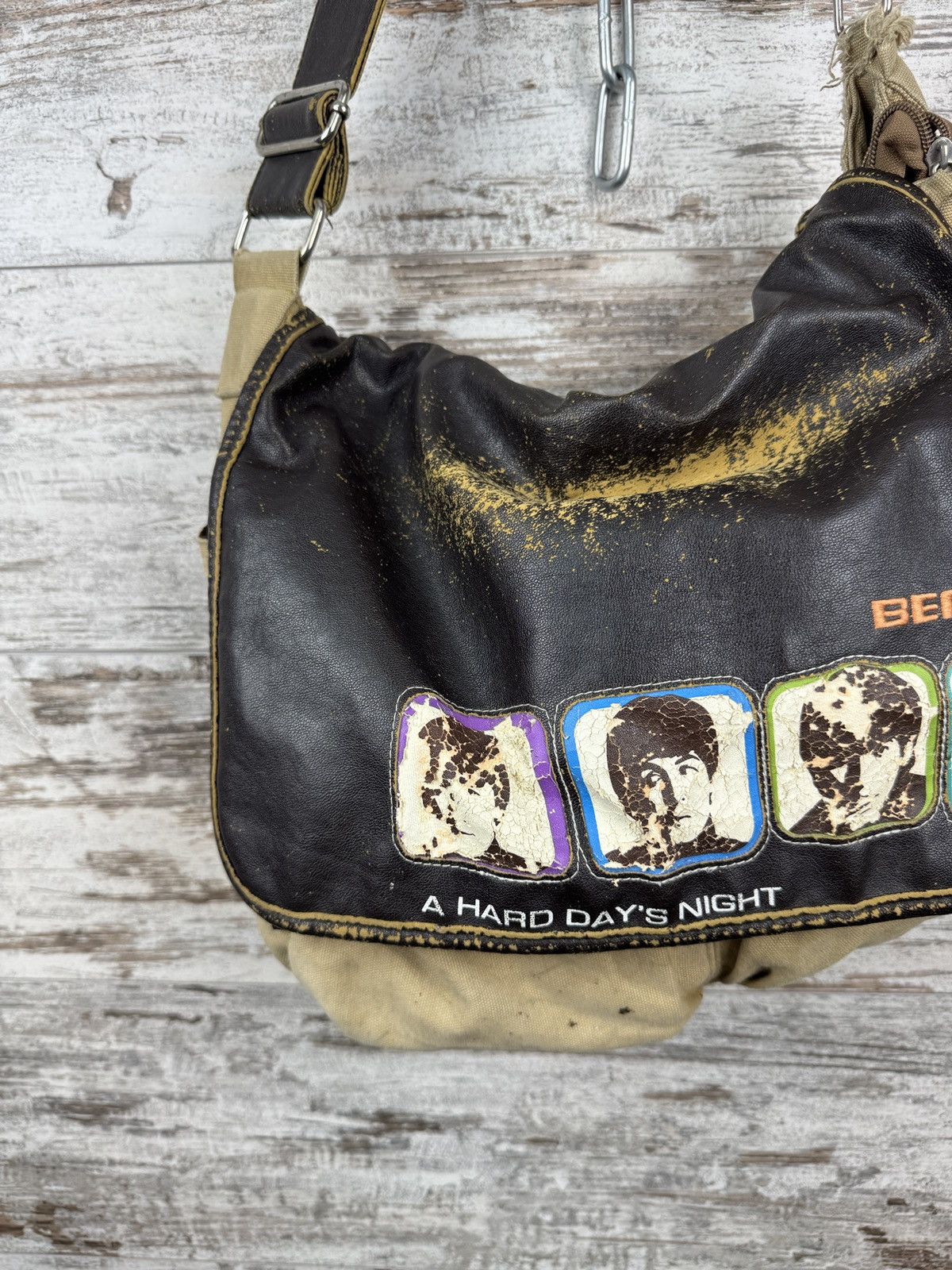Vintage Mens Vintage The Beatles Leather archive 2005 bag rare rock Size ONE SIZE - 4 Thumbnail